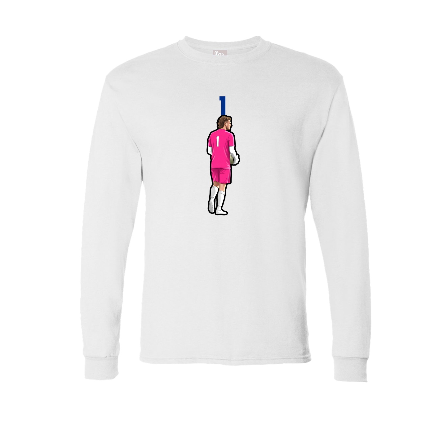 Long Sleeve Tee — Number Top in White