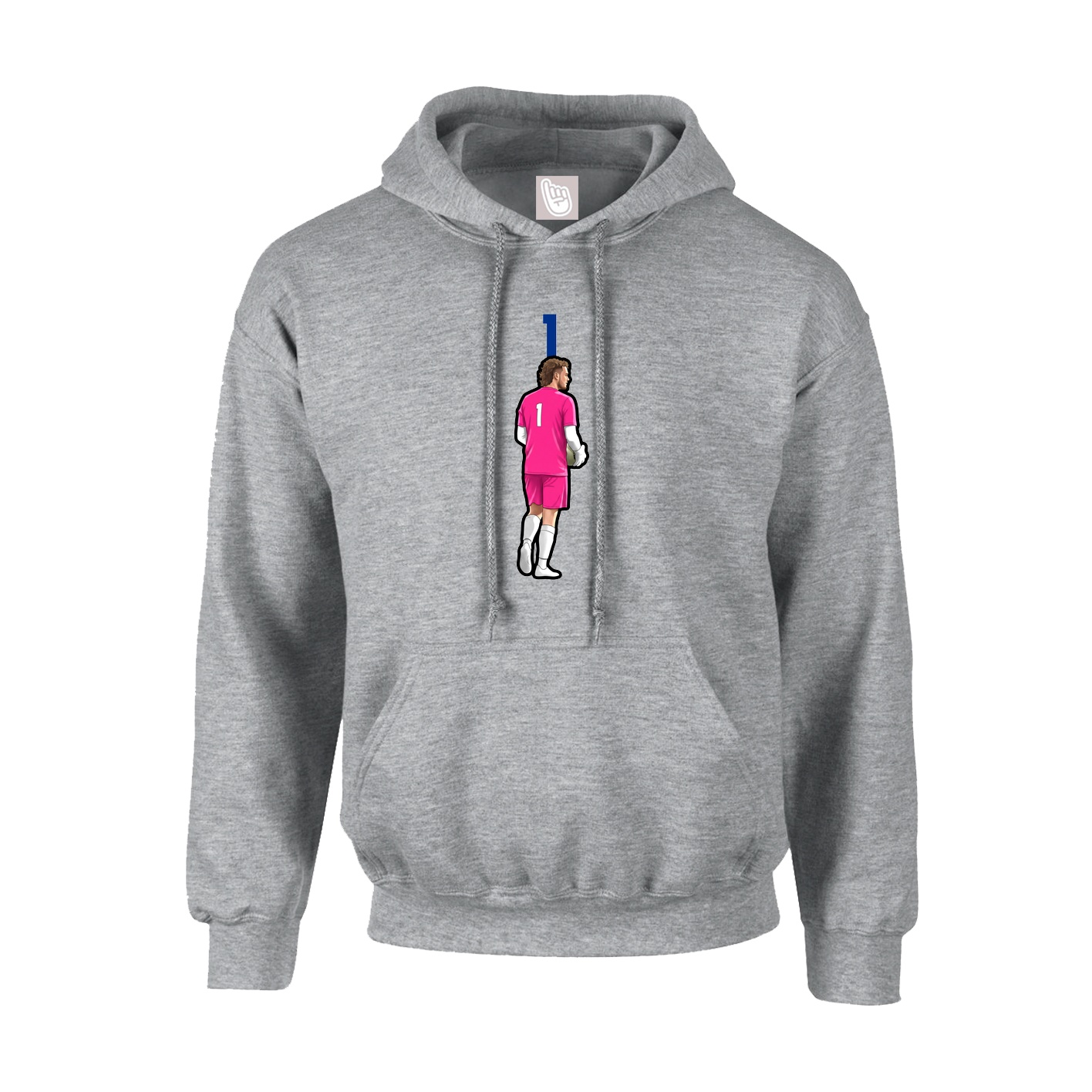 Youth Hoodie — Number Top in Grey