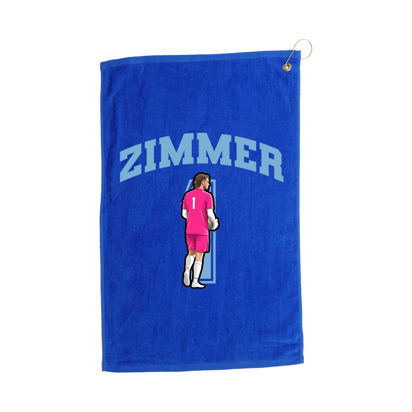 Golf Towel — Number in Royal