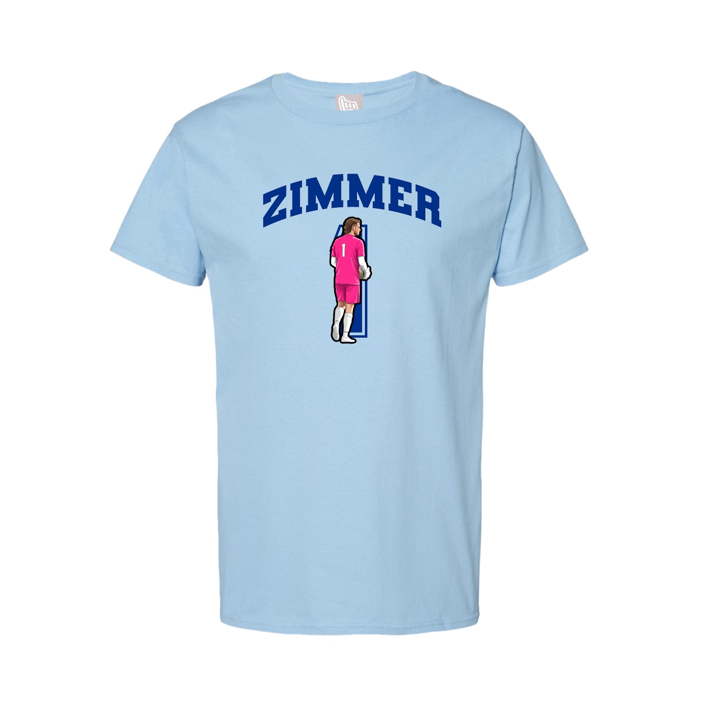 Youth Tee — Number in Light Blue