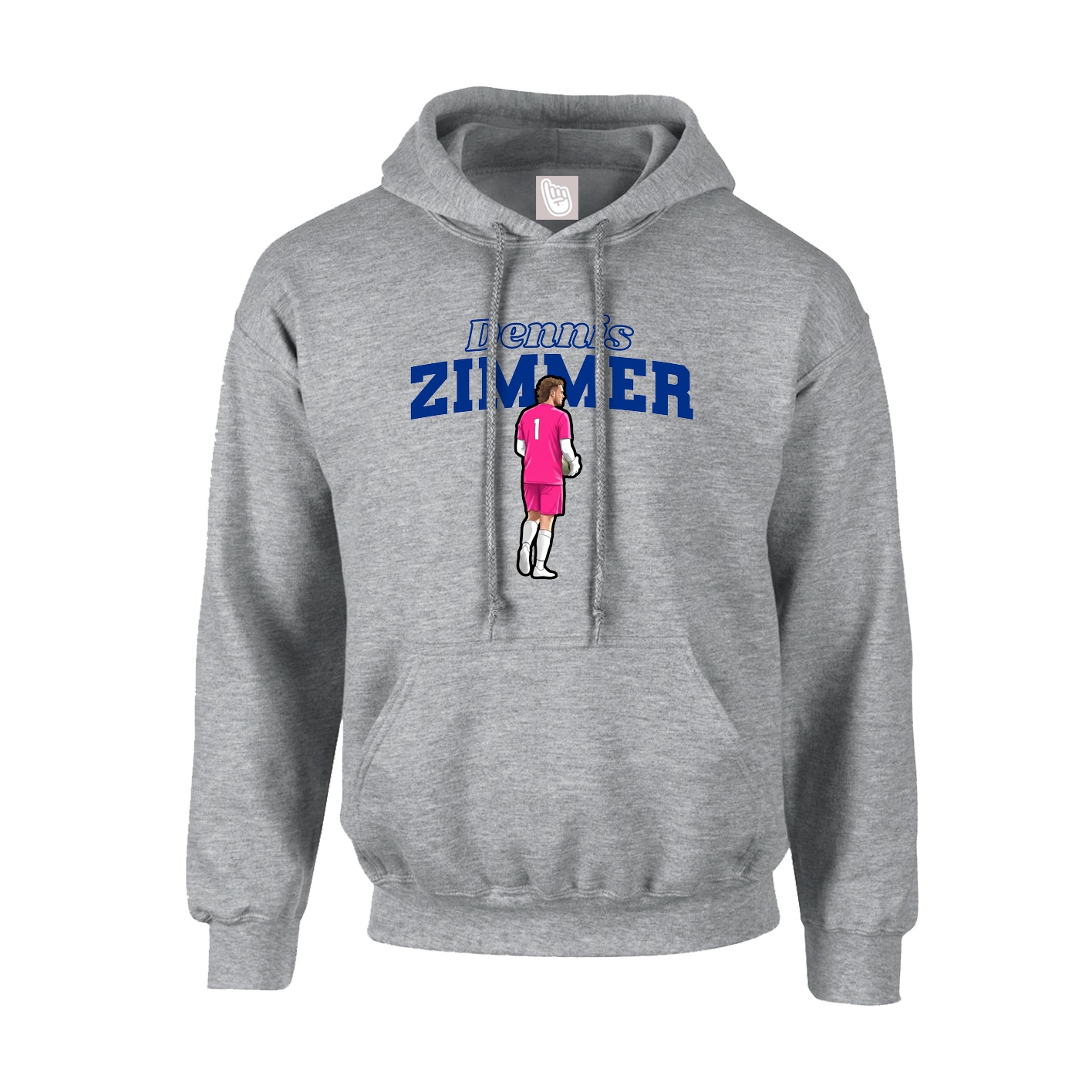Hoodie — Name Arch in Grey