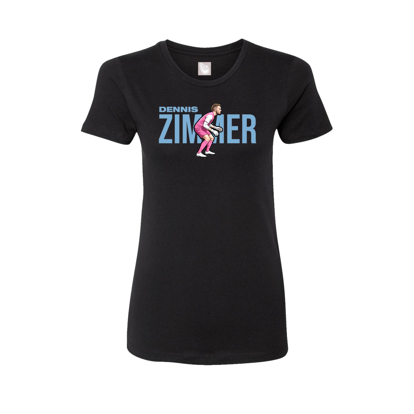 Fitted Women's Tee — Player Name in Black
