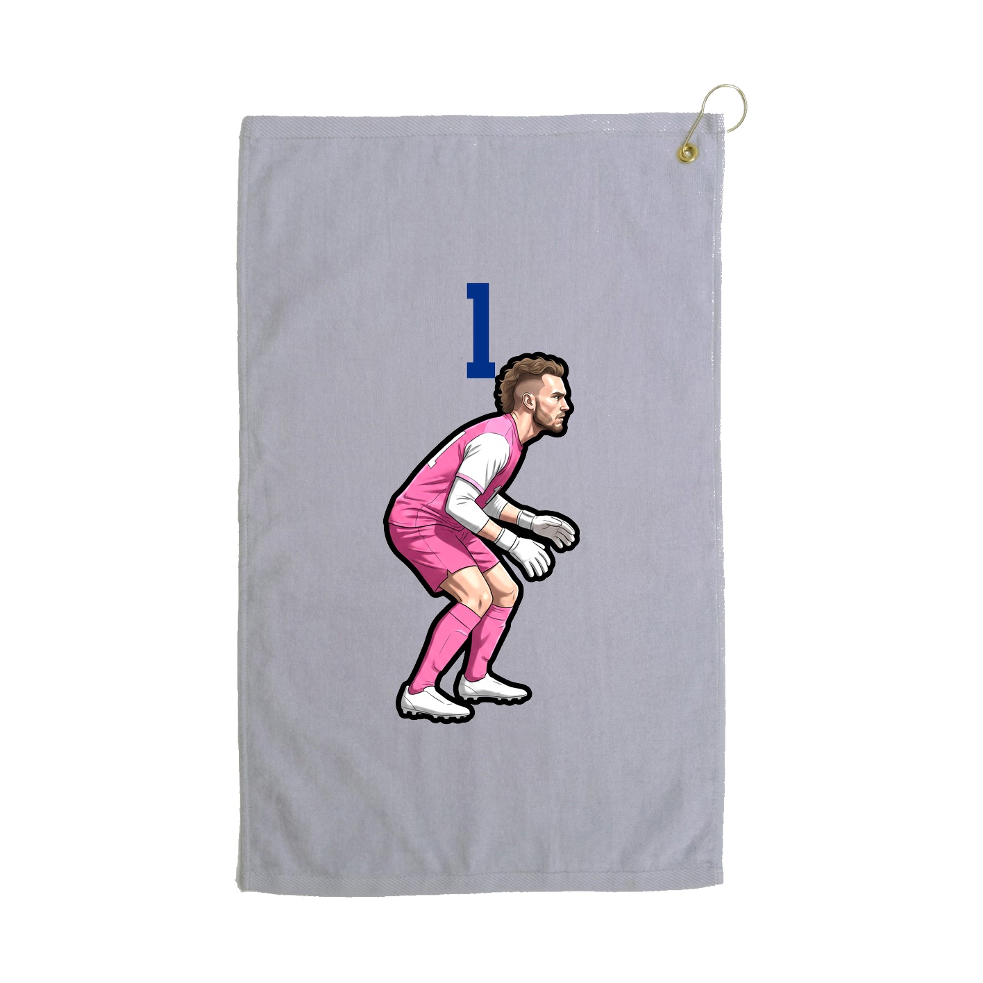 Golf Towel — Number Top in Grey
