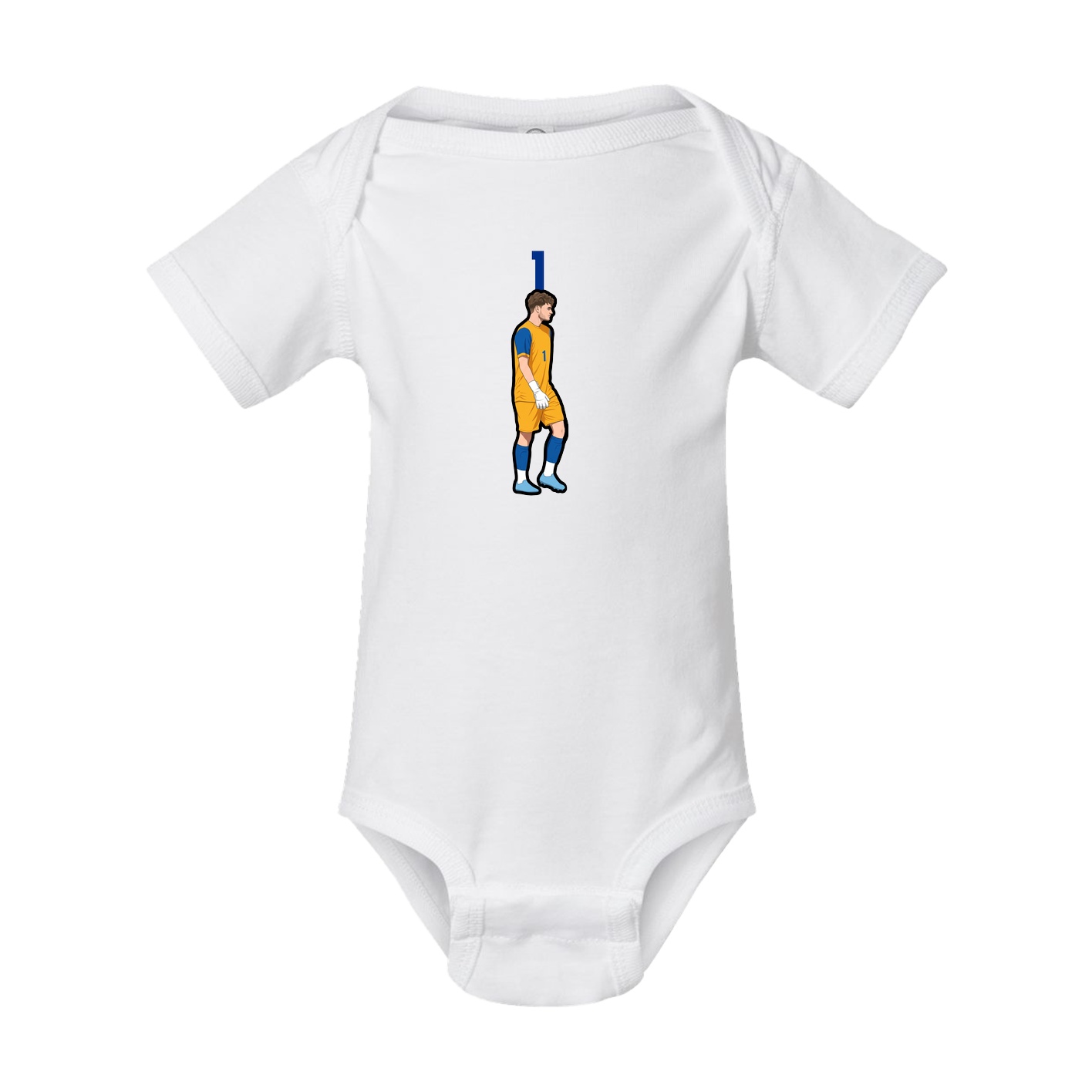 Baby Onesie — Number Top in White