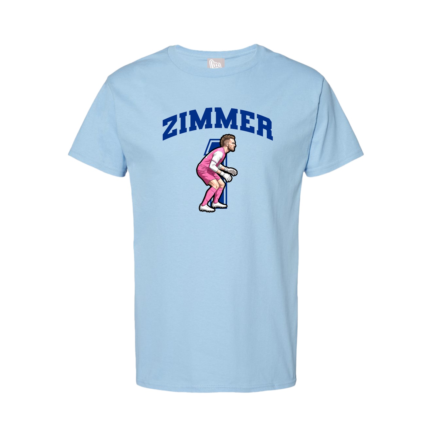 Youth Tee — Number in Light Blue