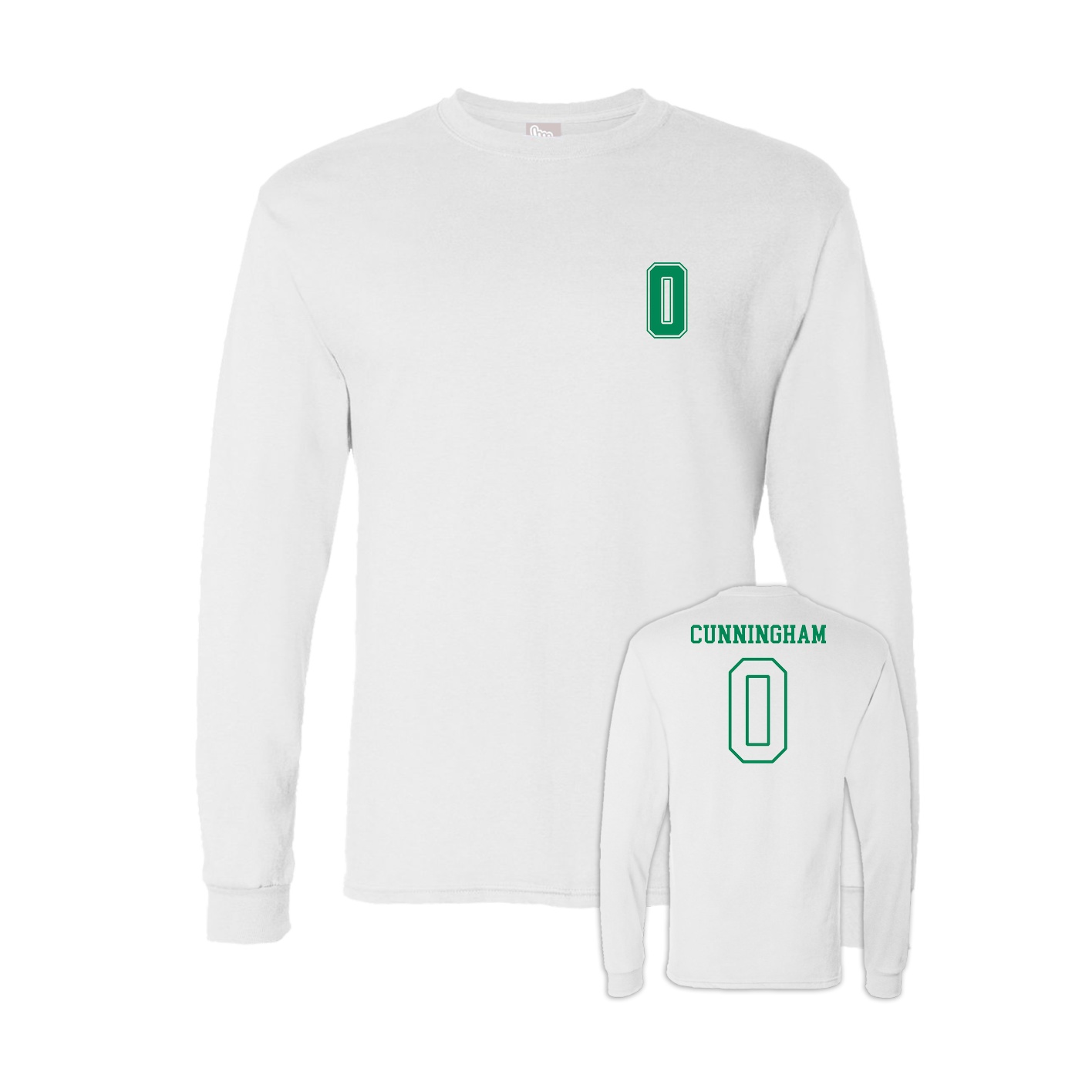 Long Sleeve Tee — Chest Back in White