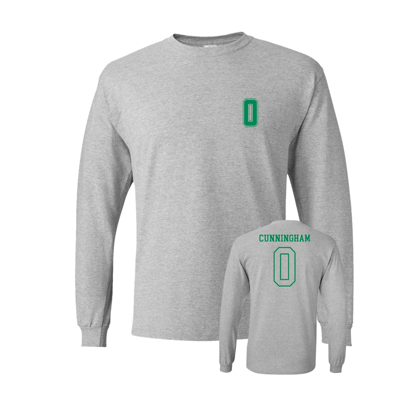 Long Sleeve Tee — Chest Back in Grey