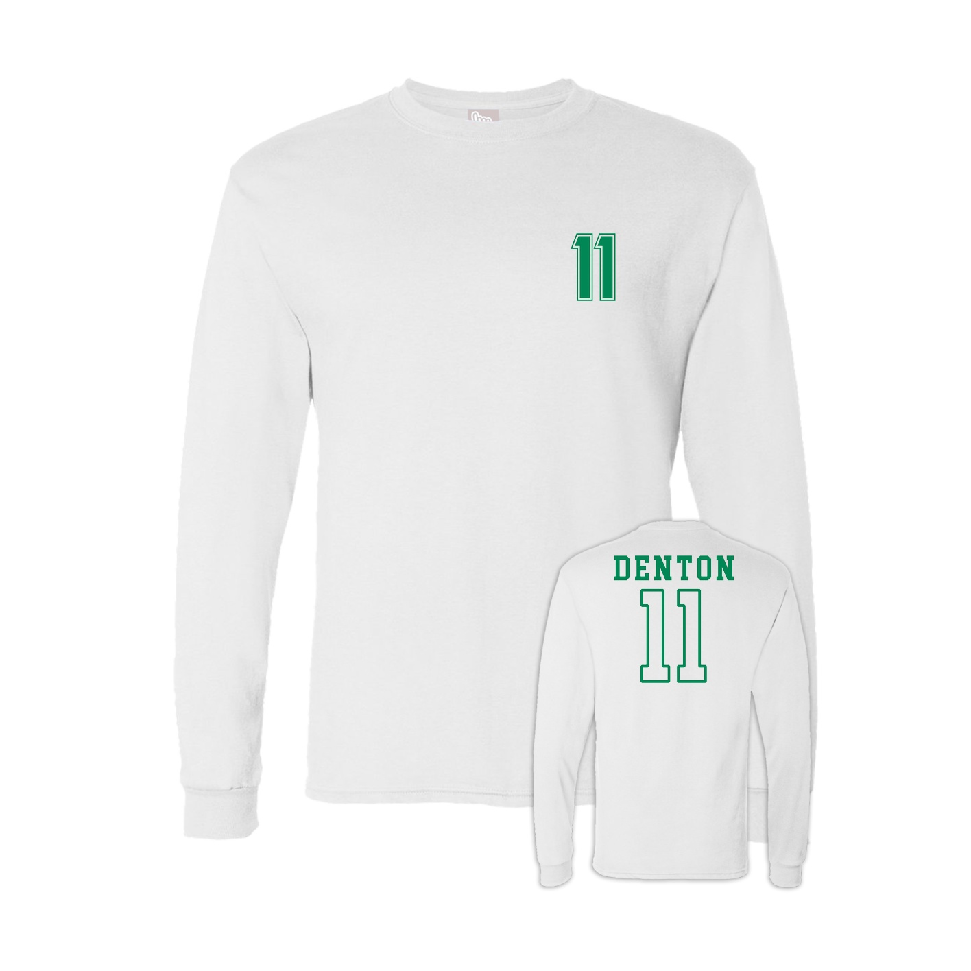 Long Sleeve Tee — Chest Back in White