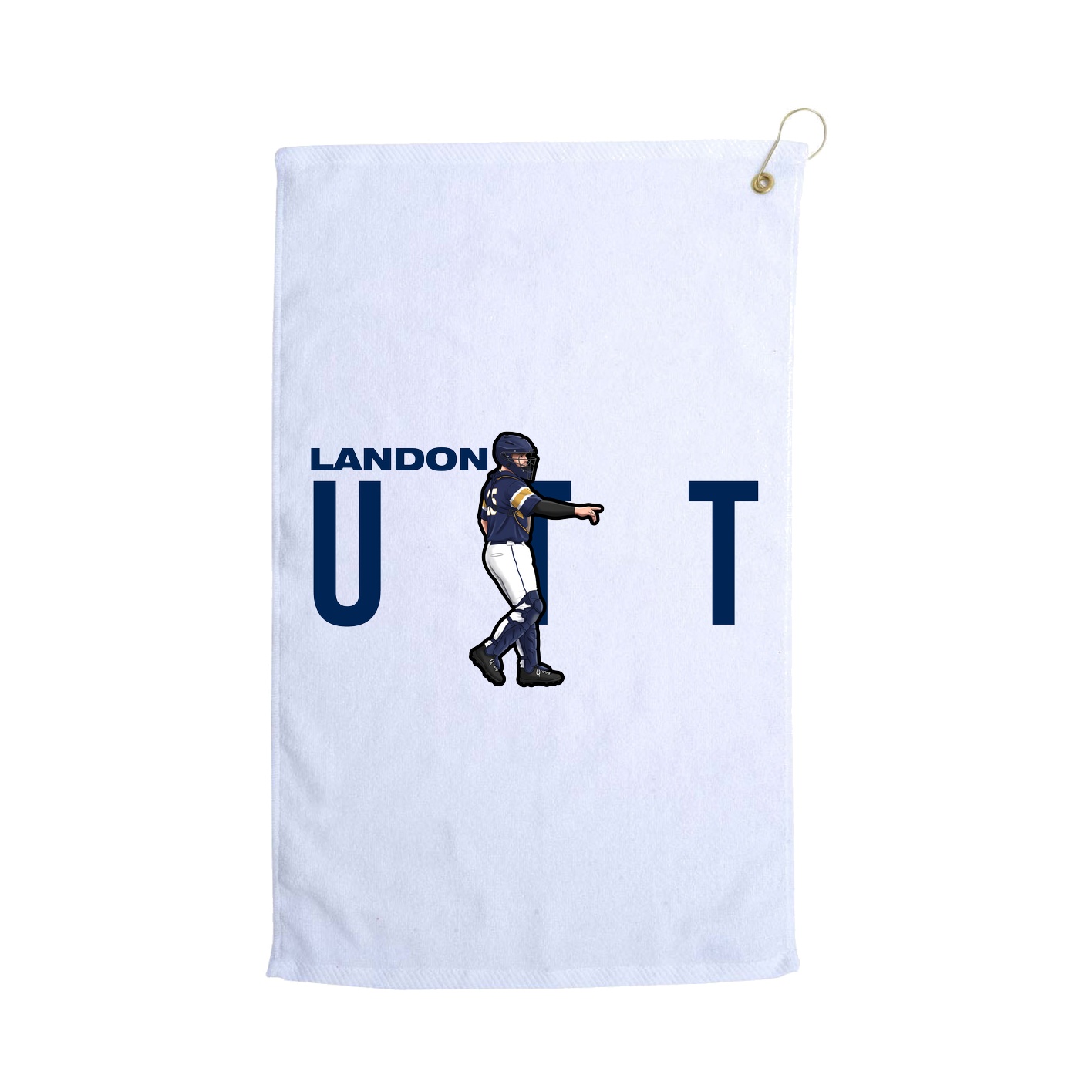Golf Towel — Player Name in White