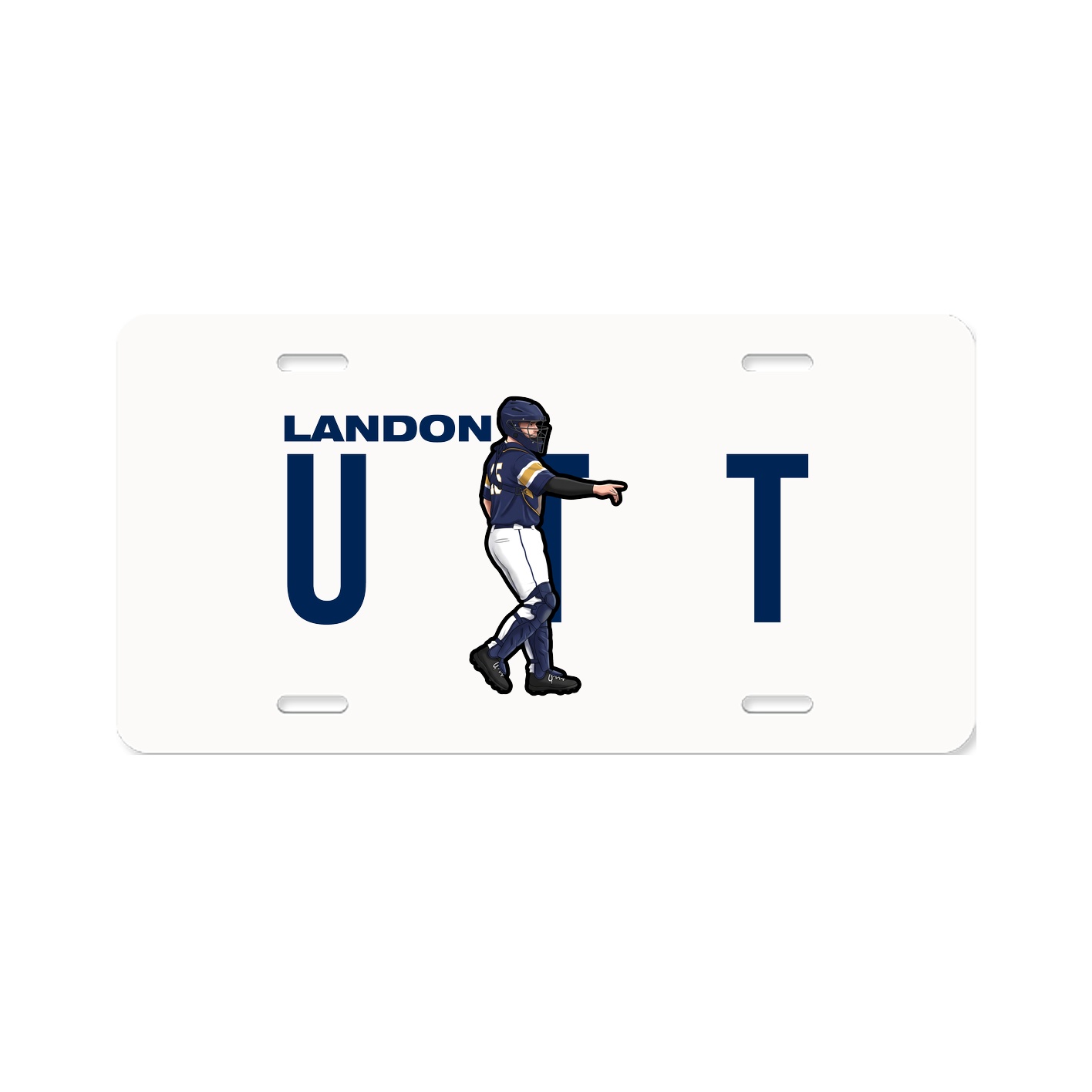 License Plate — Player Name in Classic