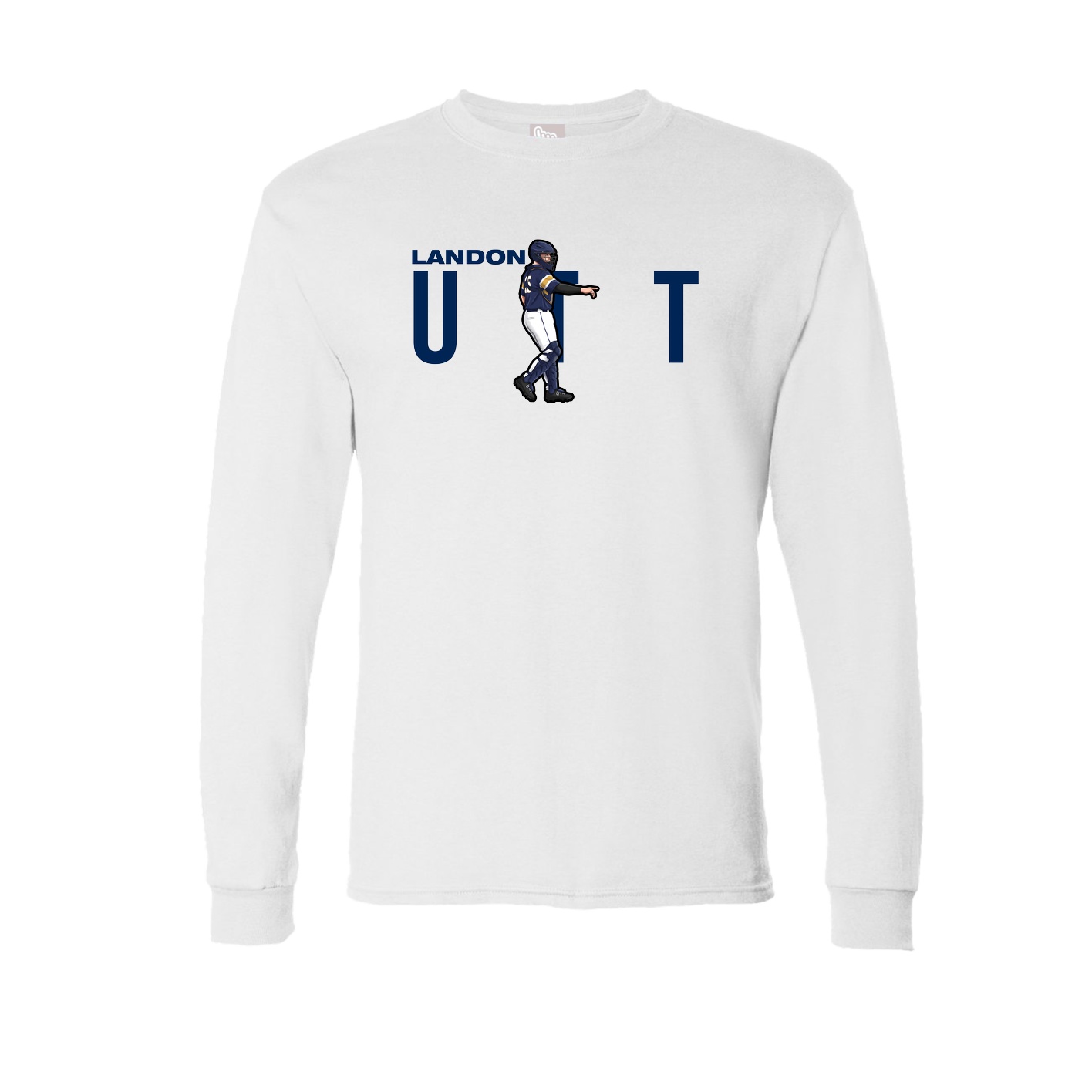 Long Sleeve Tee — Player Name in White