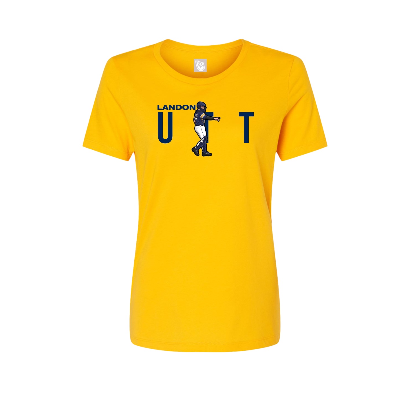 Fitted Women's Tee — Player Name in Gold