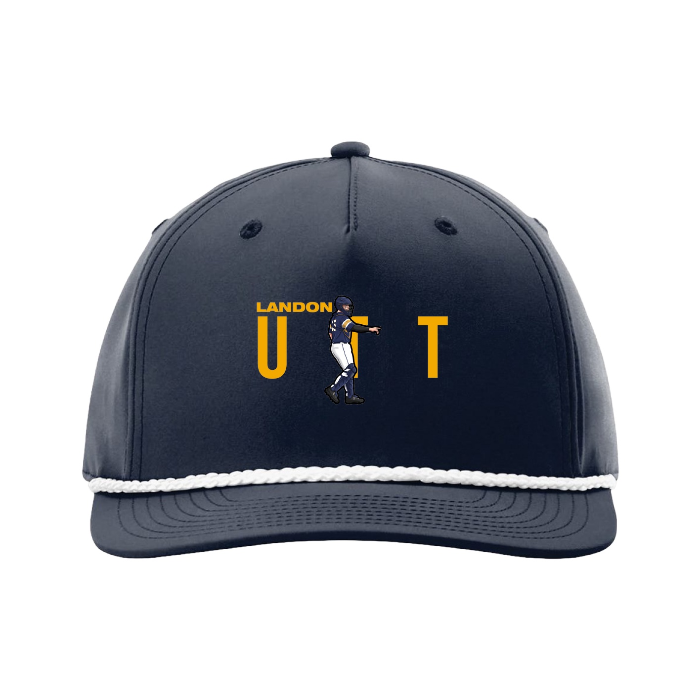 Five-Panel Classic Rope Cap — Player Name in Navy