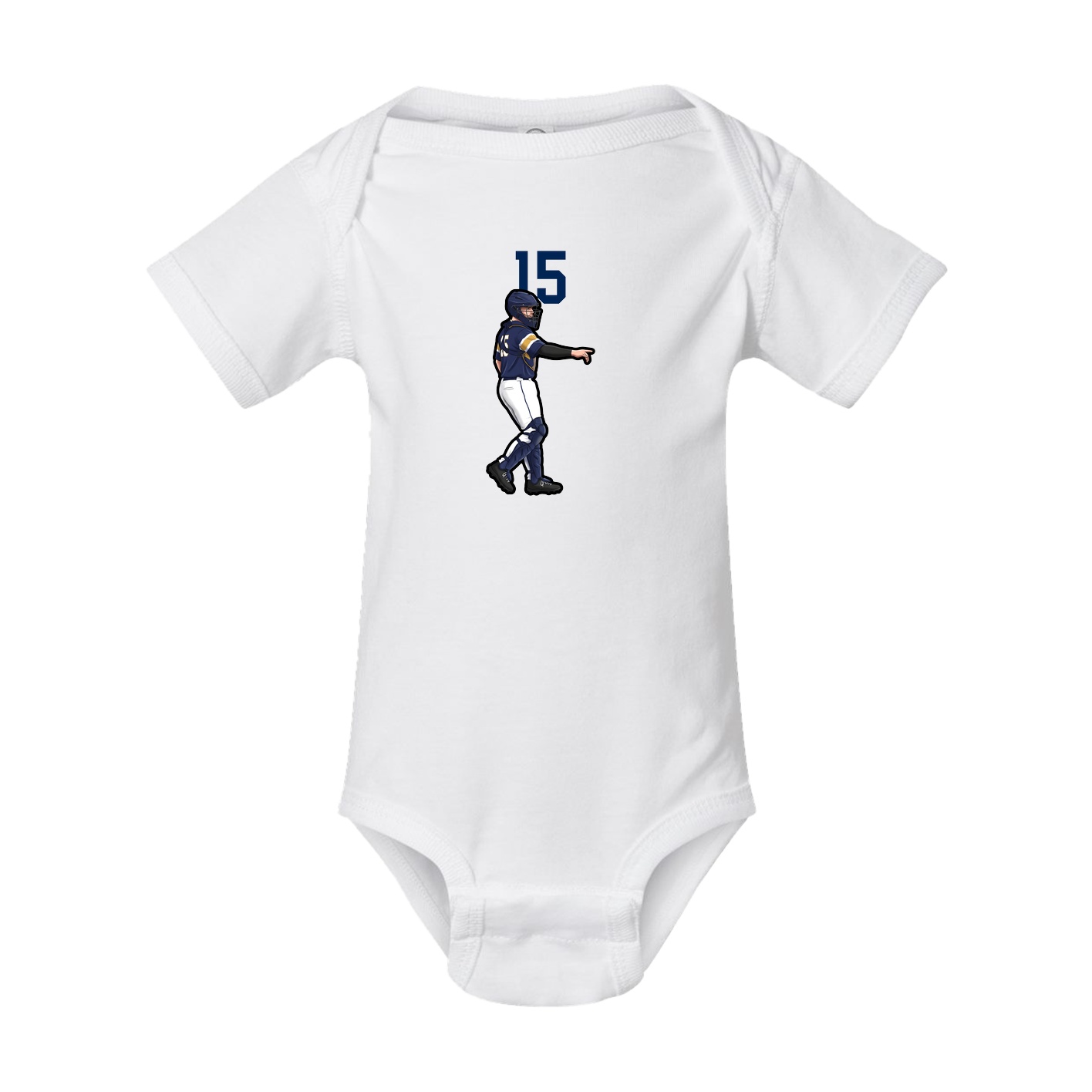 Baby Onesie — Number Top in White