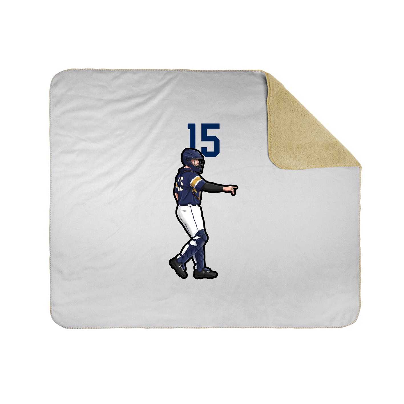 Throw Blanket — Number Top in White
