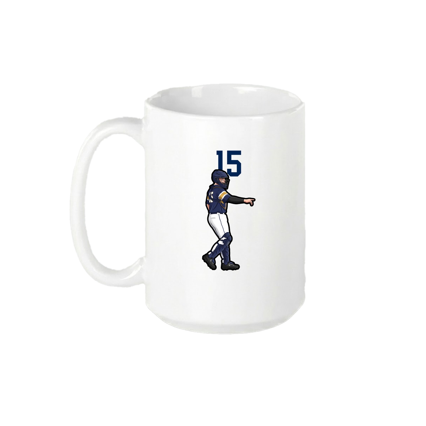 15oz Coffee Mug — Number Top in White