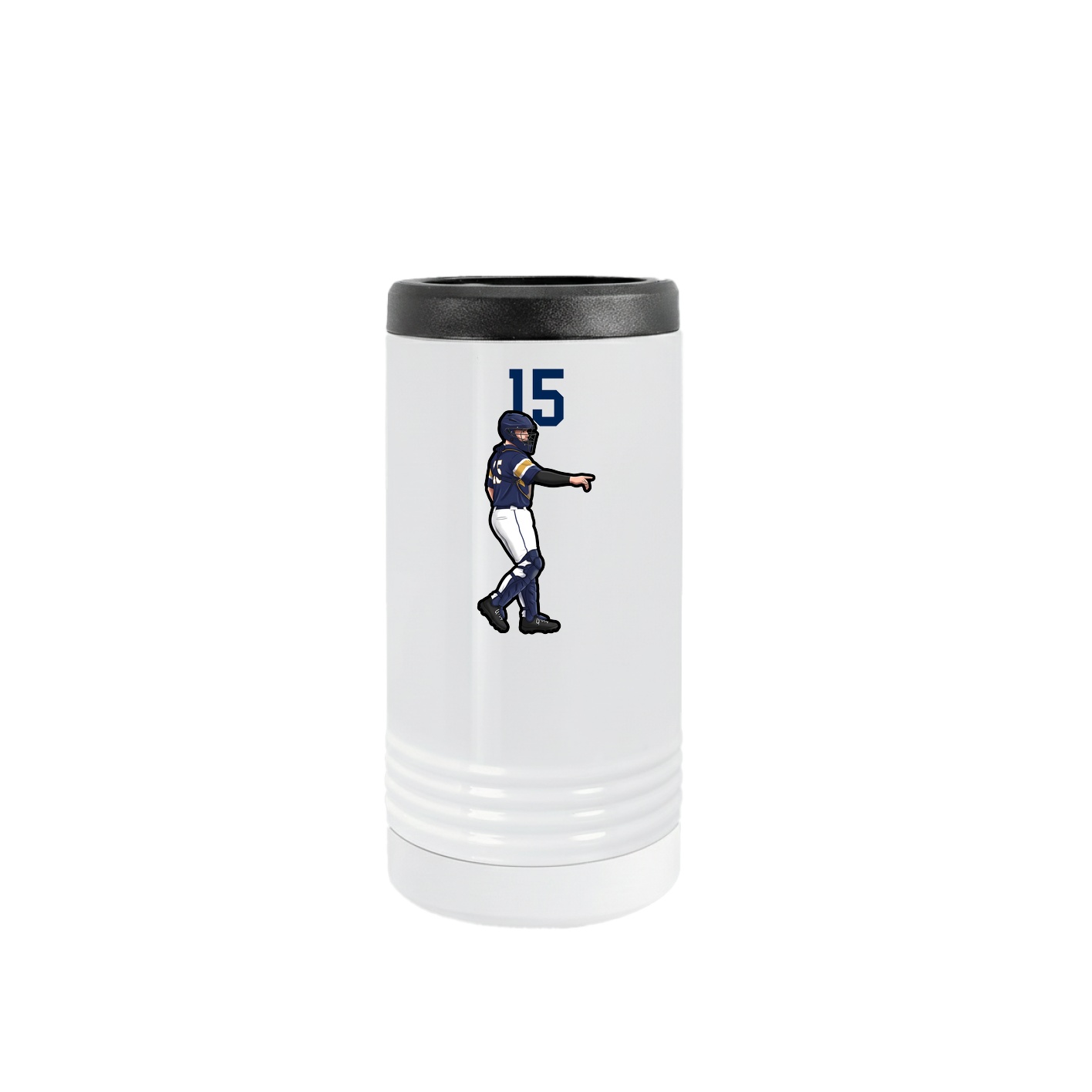 Slim Beverage Holder — Number Top in White