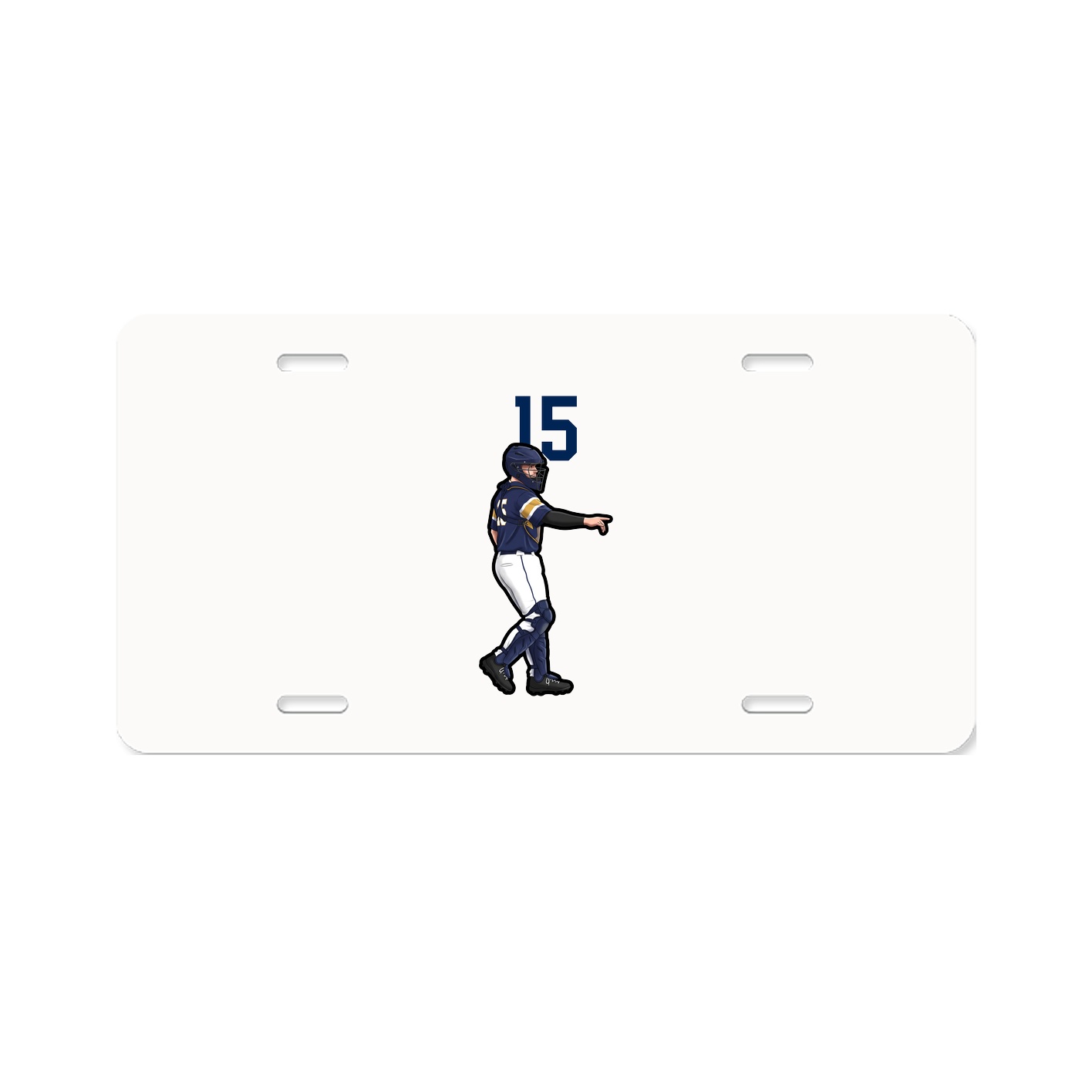 License Plate — Number Top in Classic