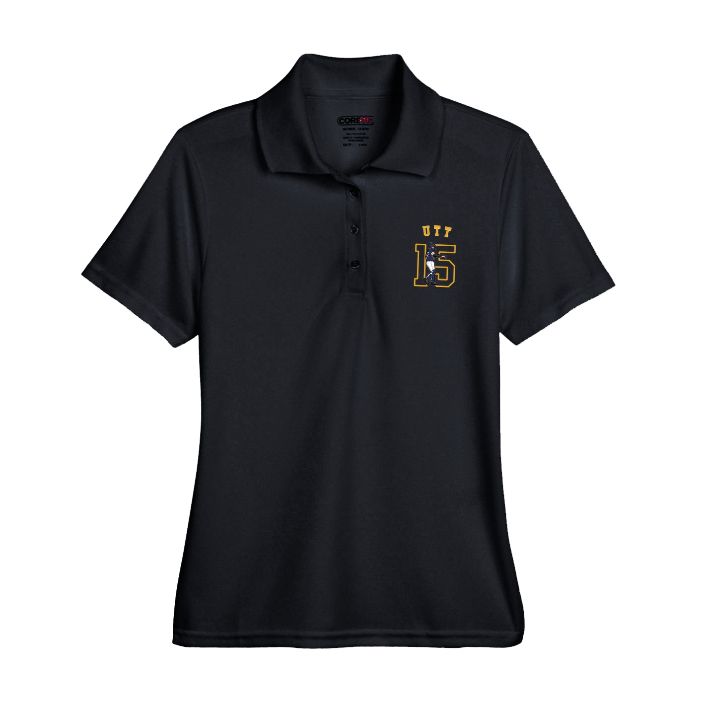 Womens Performance Polo — Shirsey Arch in Black