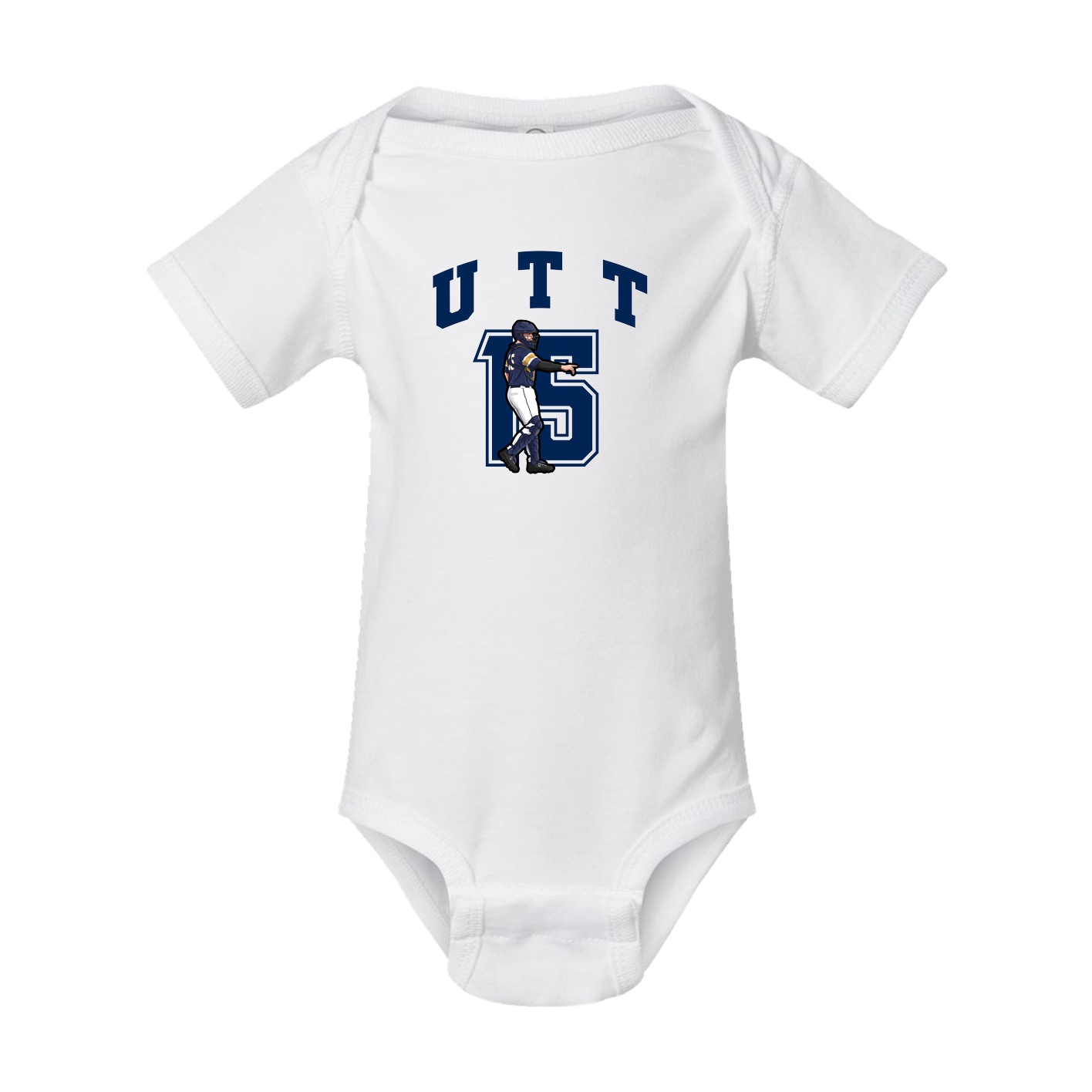 Baby Onesie — Number in White