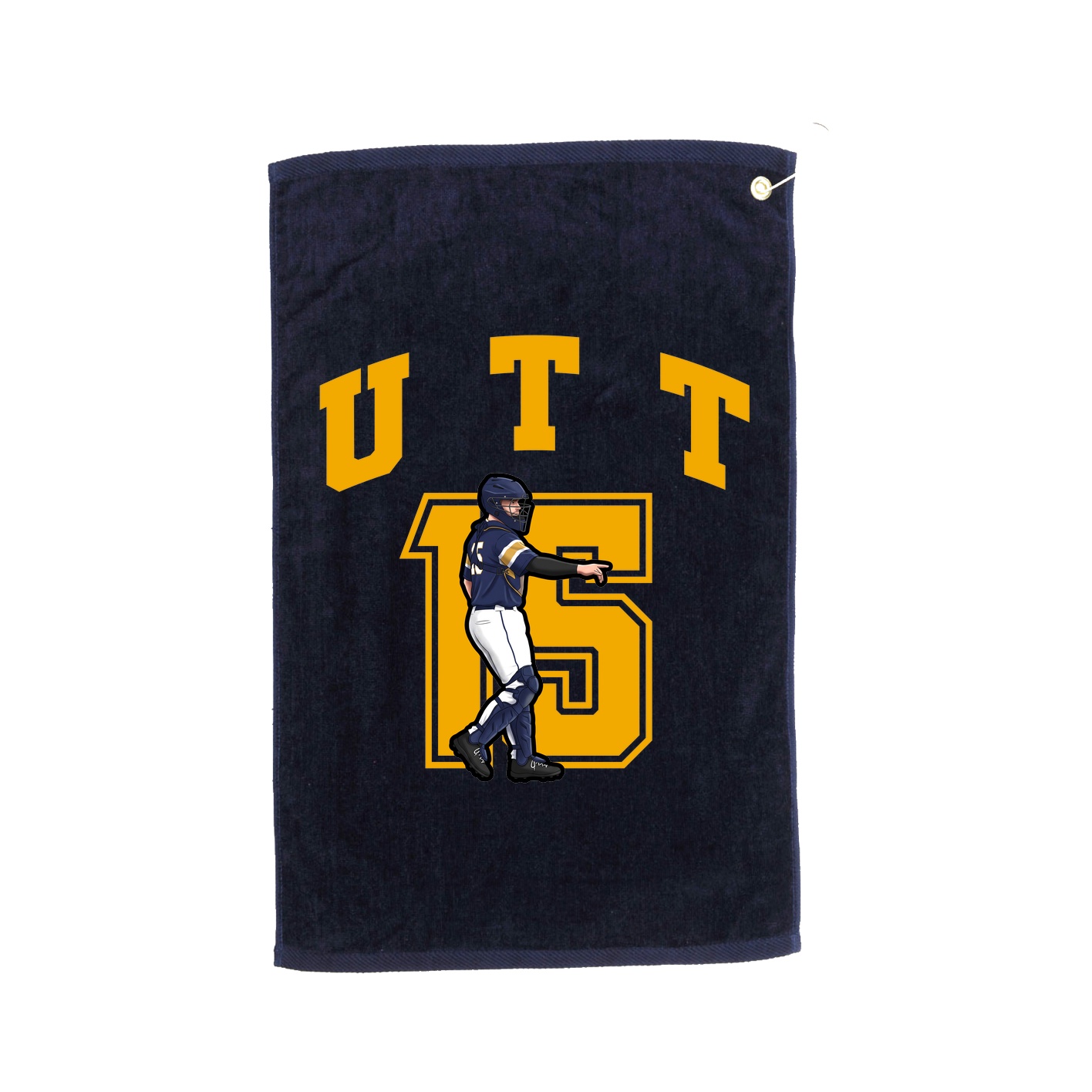 Golf Towel — Number in Navy