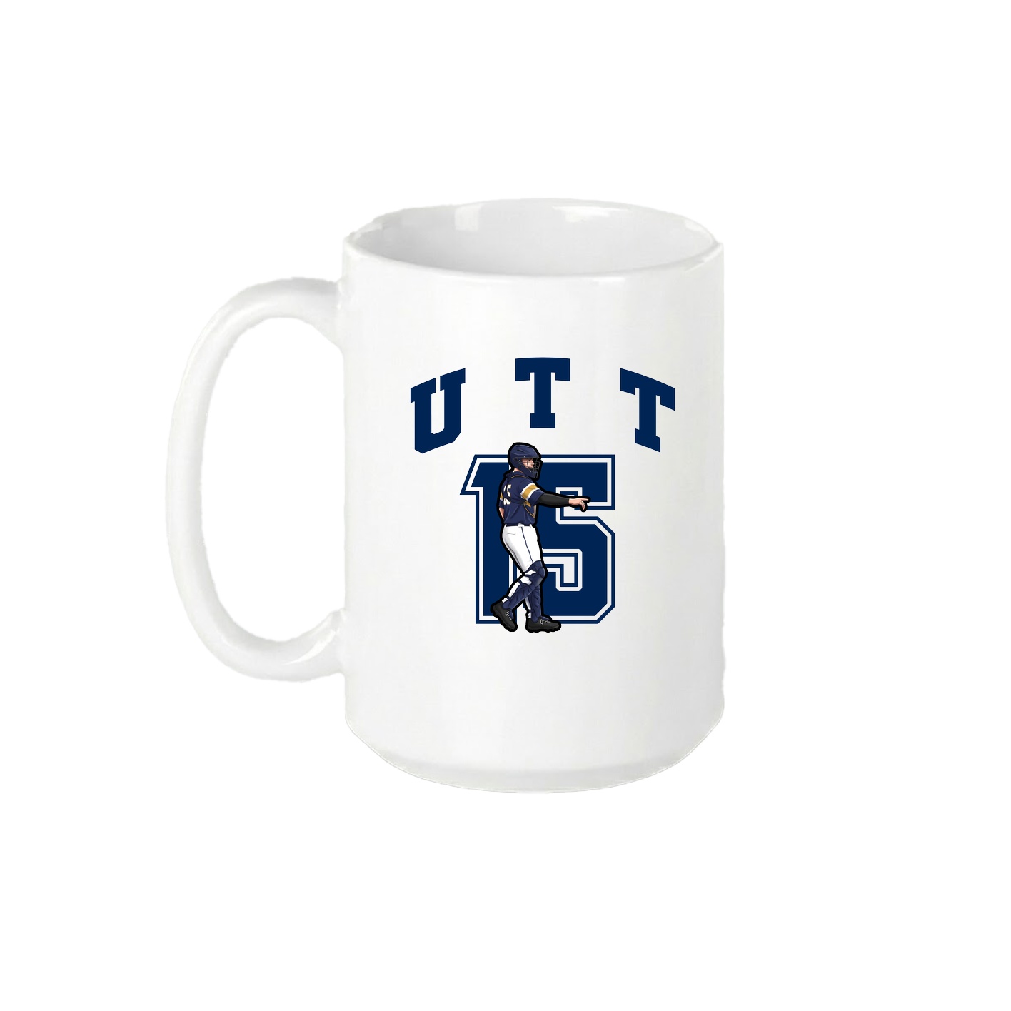 15oz Coffee Mug — Number in White