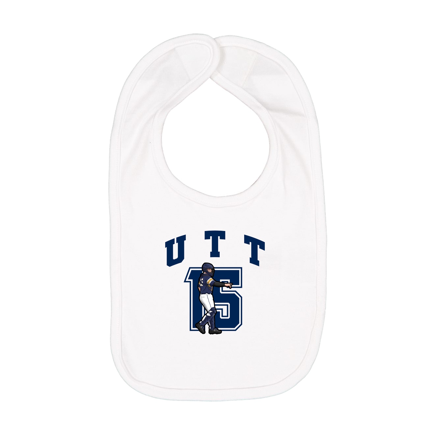 Infant Bib — Number in White