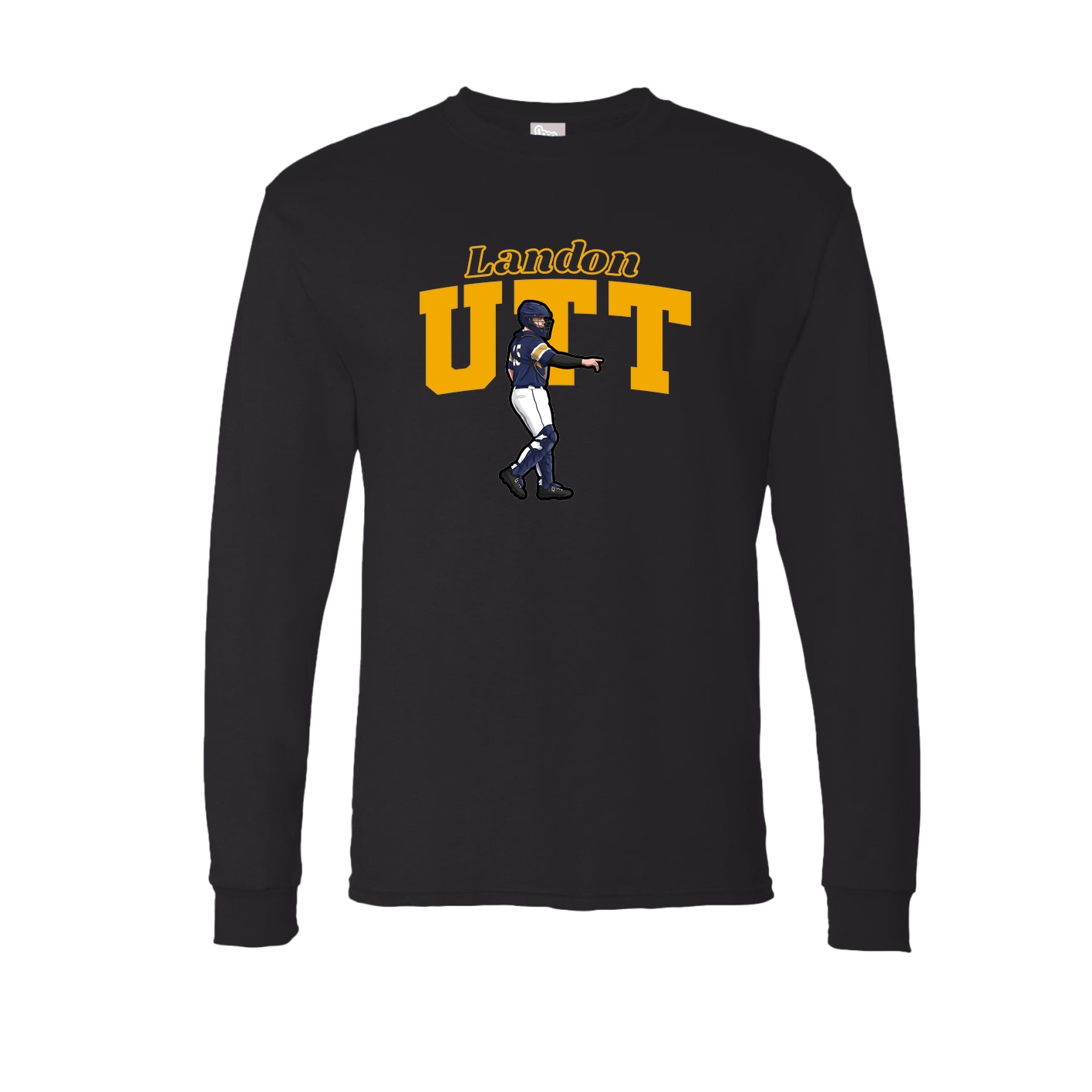 Long Sleeve Tee — Name Arch in Black