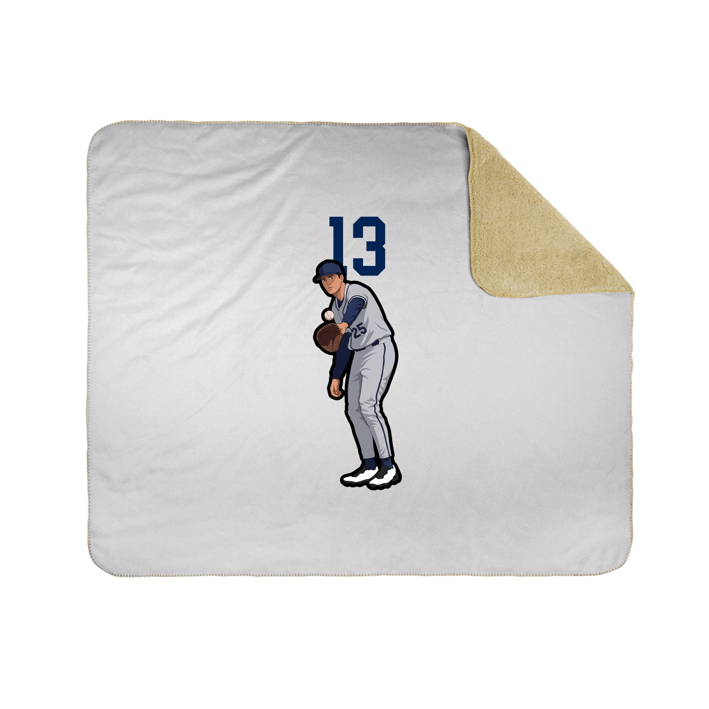 Throw Blanket — Number Top in White