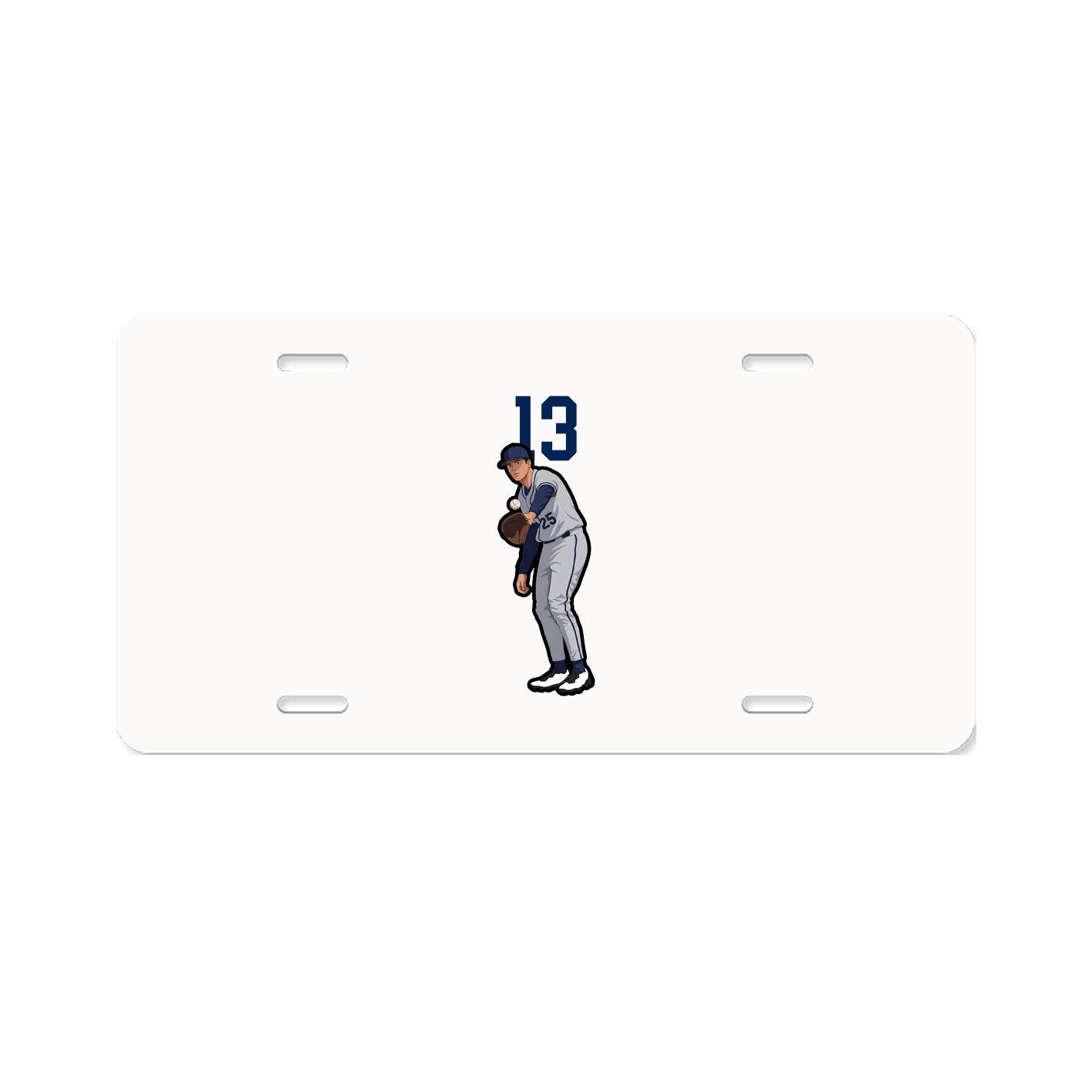 License Plate — Number Top in Classic