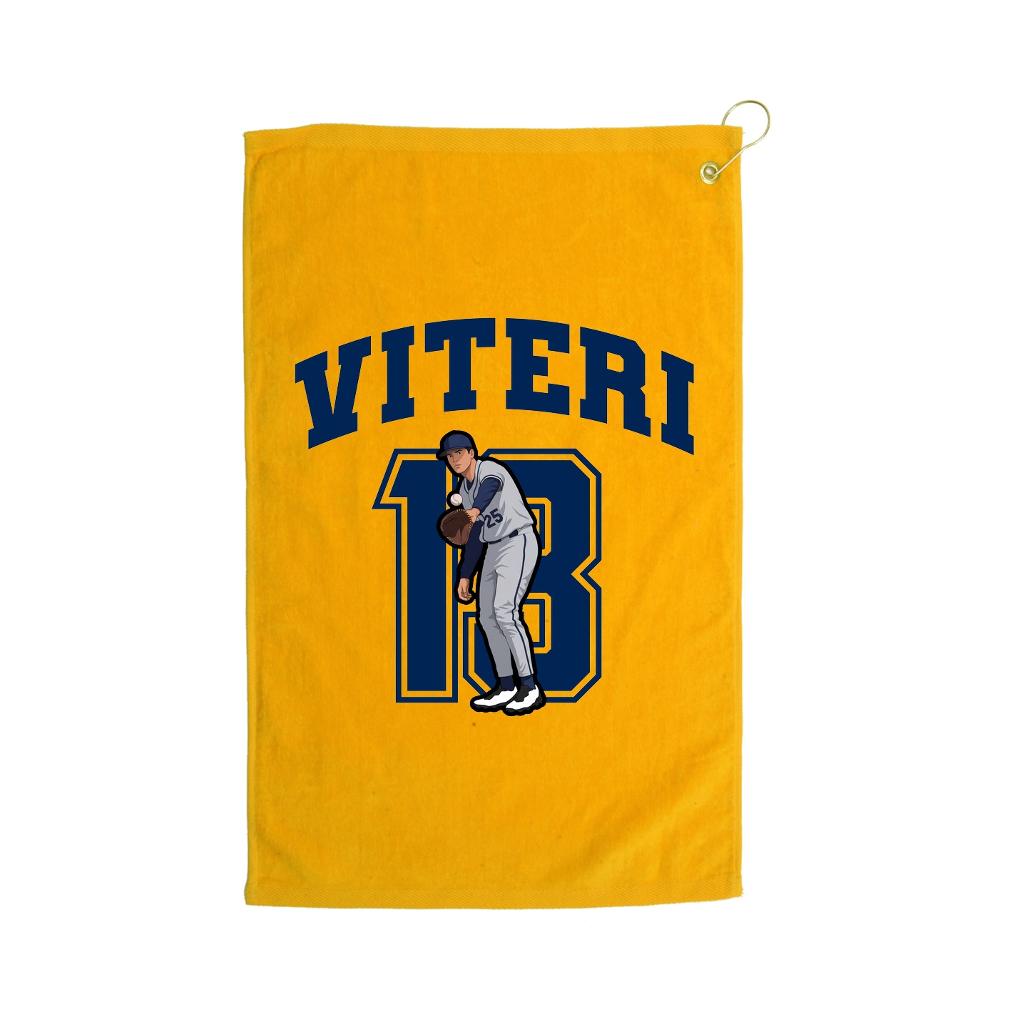 Golf Towel — Number in Gold