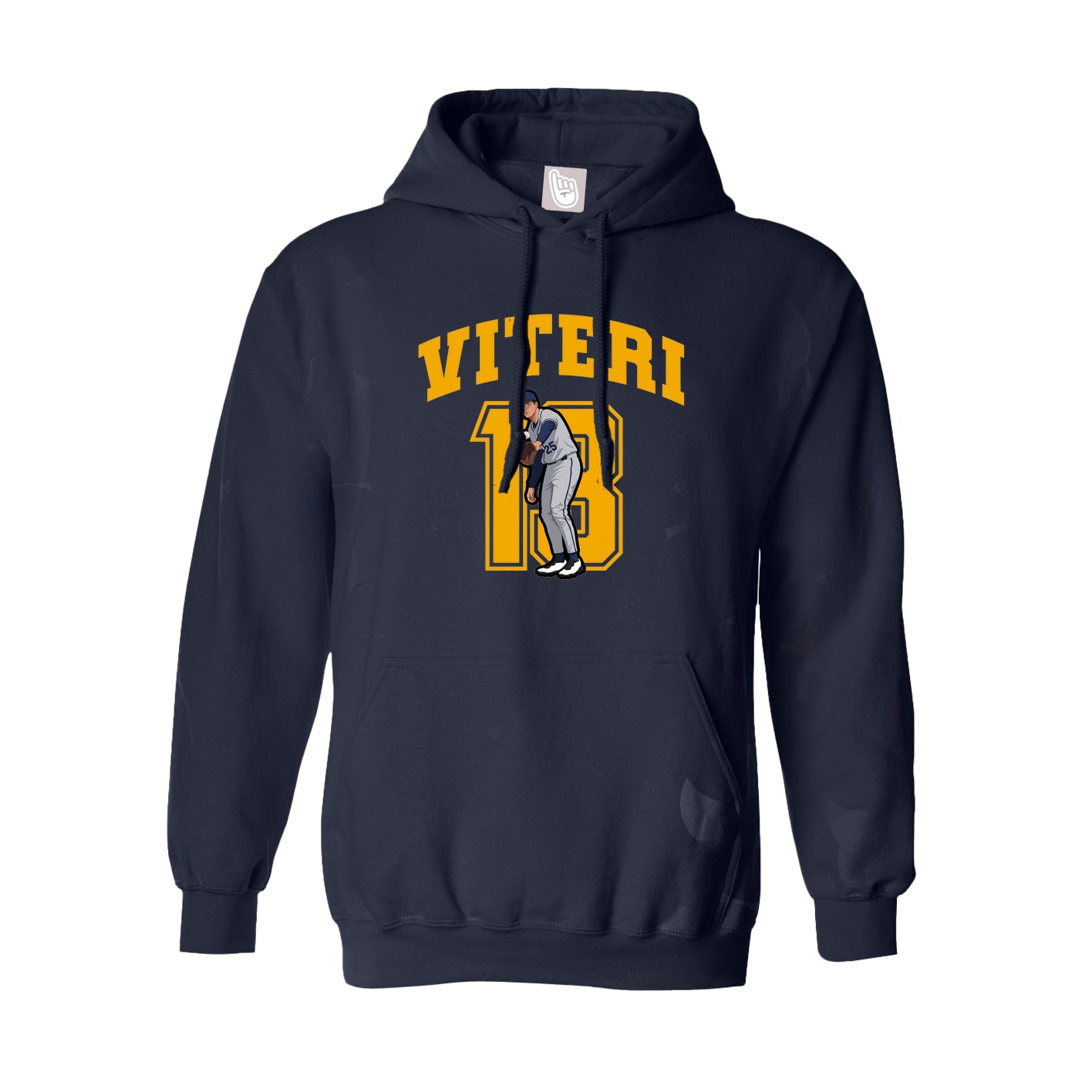 Hoodie — Number in Navy