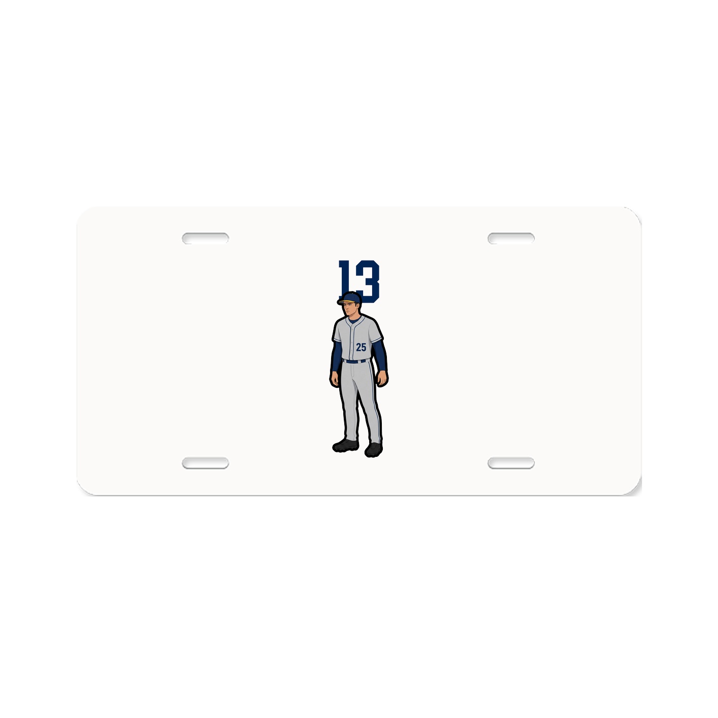 License Plate — Number Top in Classic