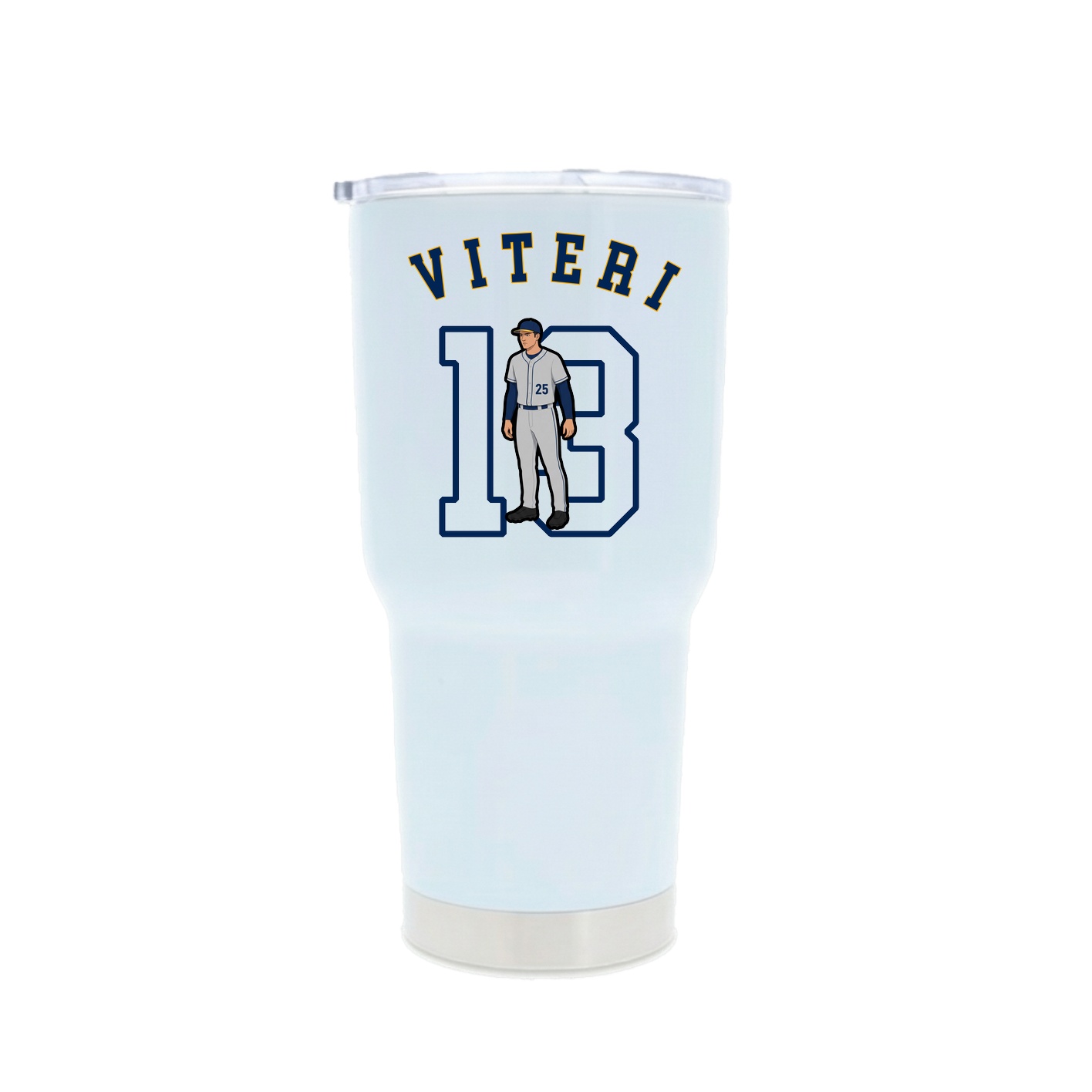 30oz Stainless Steel Tumbler — Shirsey Arch in White