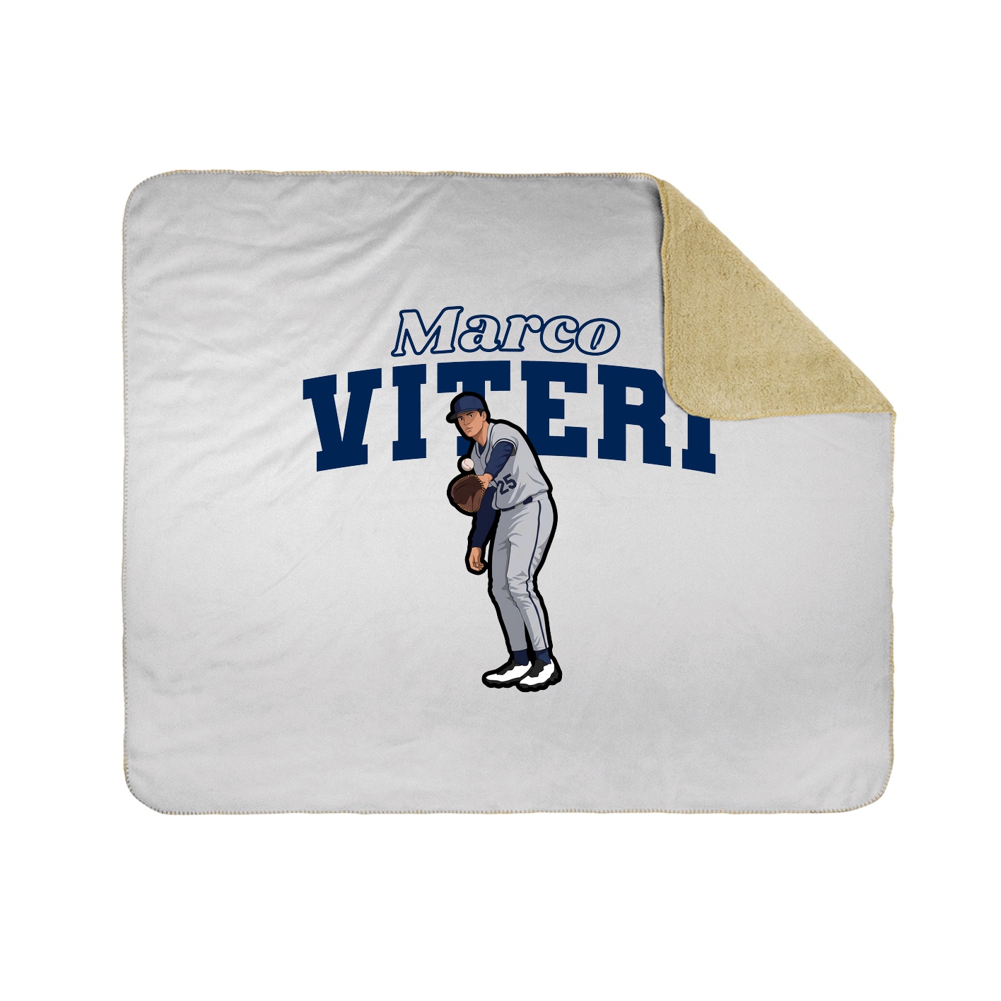 Throw Blanket — Name Arch in White