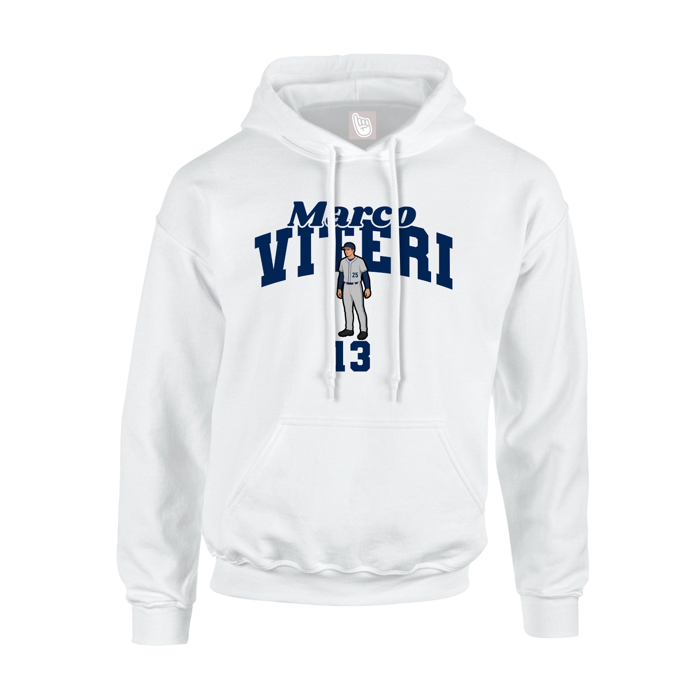 Youth Hoodie — Signature Arch in White