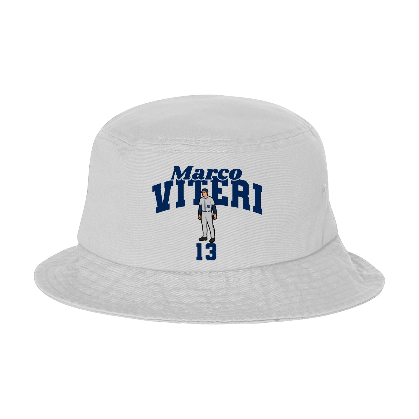 Bucket Cap — Signature Arch in White