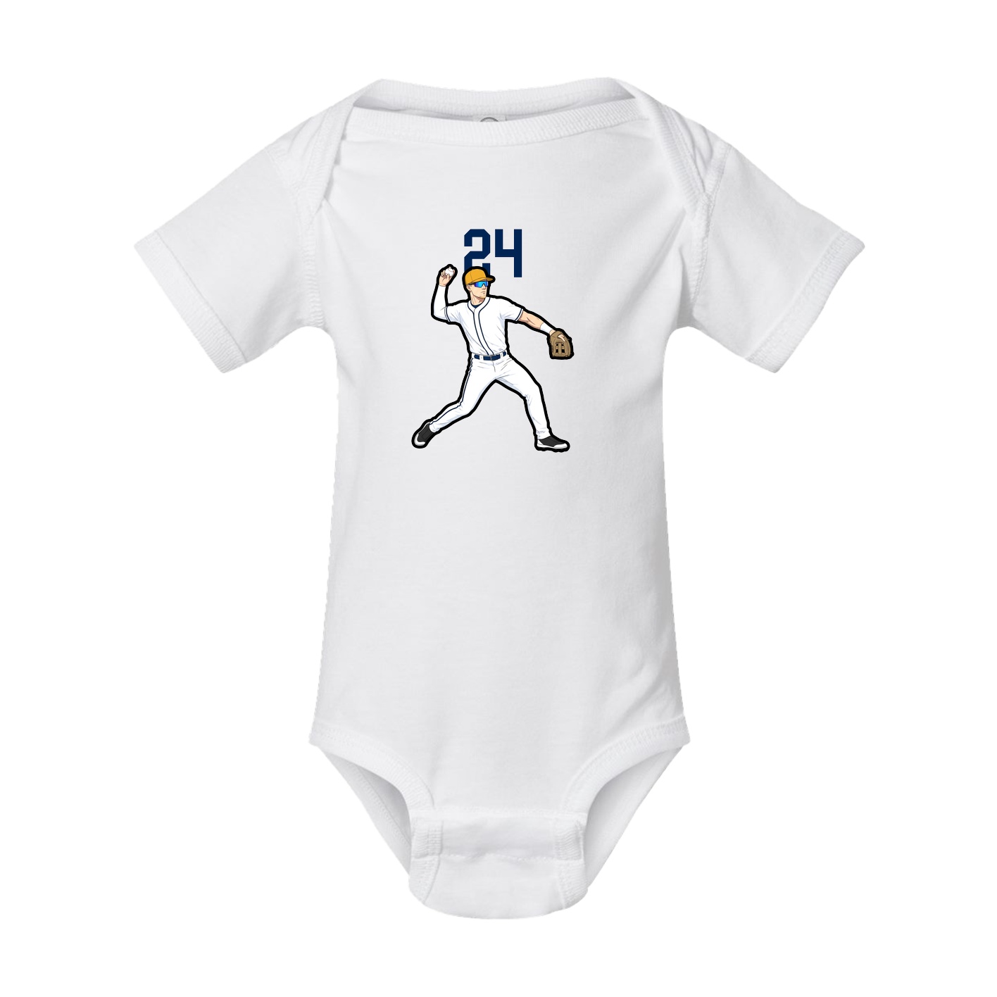 Baby Onesie — Number Top in White