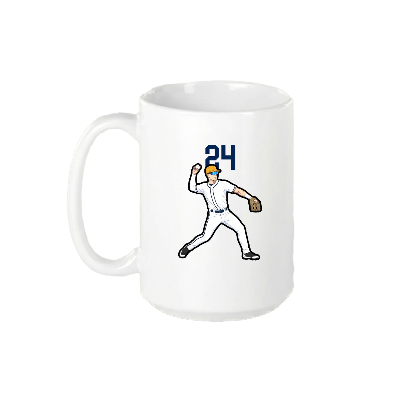 15oz Coffee Mug — Number Top in White