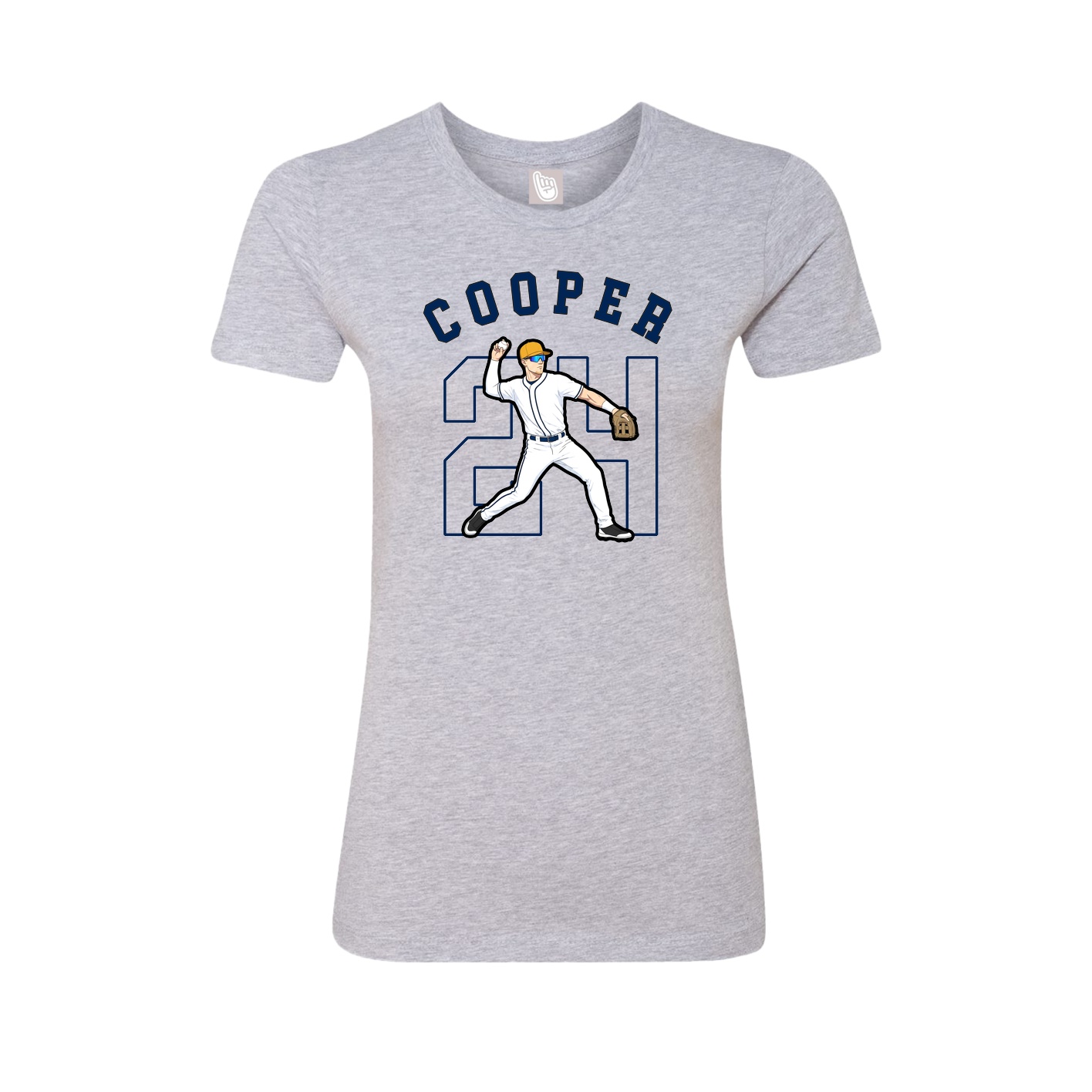 Fitted Women's Tee — Shirsey Arch in Grey