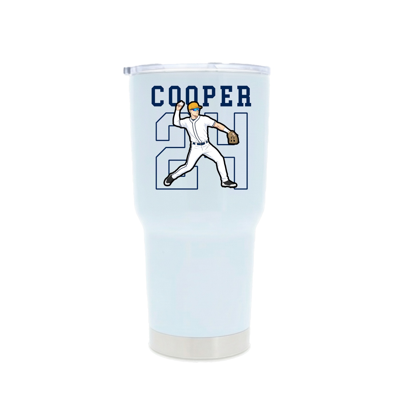 30oz Stainless Steel Tumbler — Shirsey in White