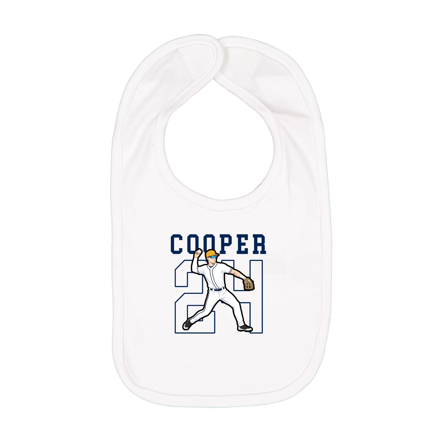 Infant Bib — Shirsey in White