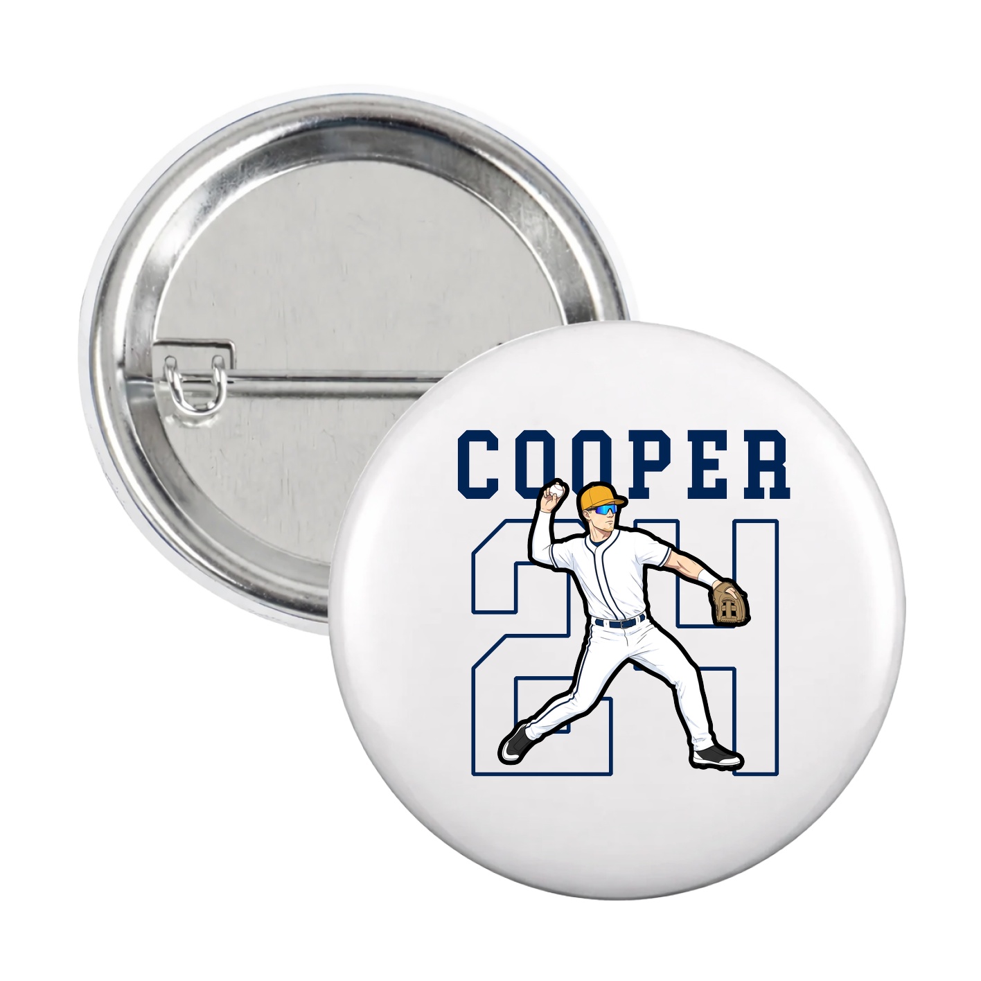 Game Day Button — Shirsey in White