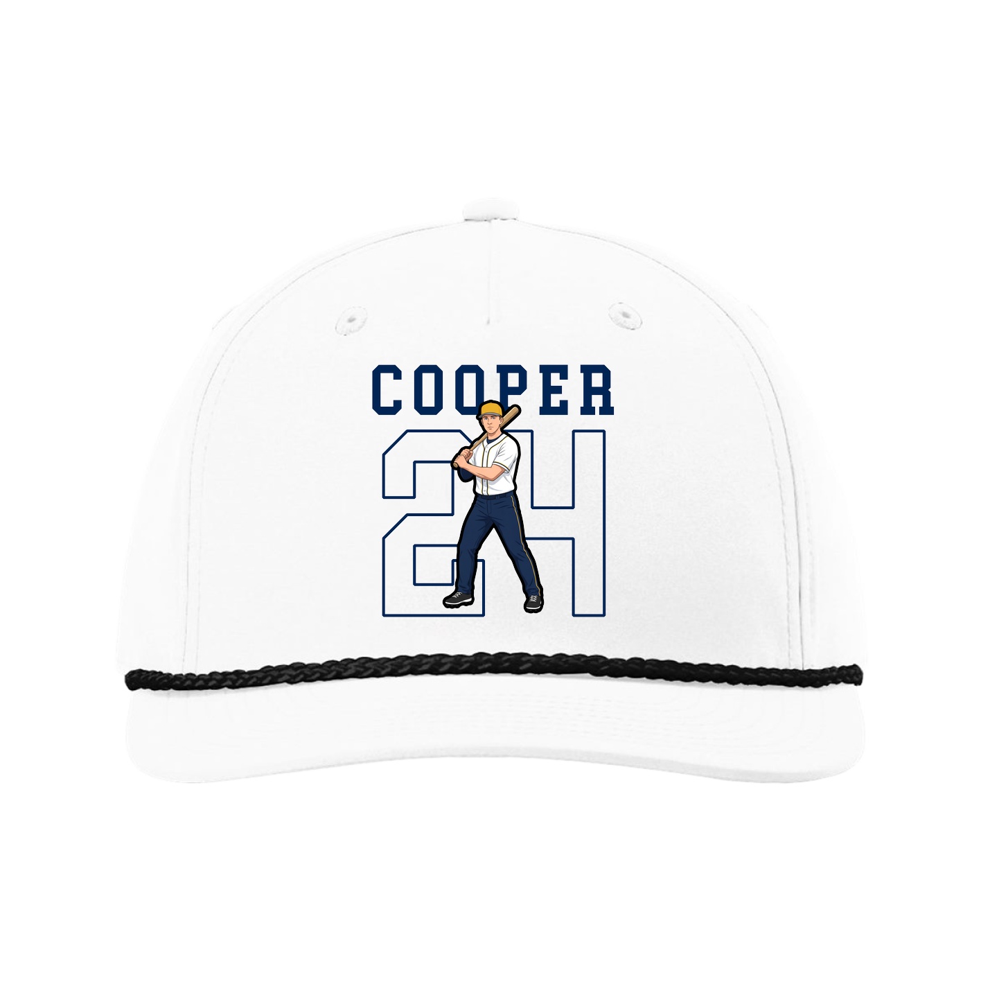 Five-Panel Classic Rope Cap — Shirsey in White