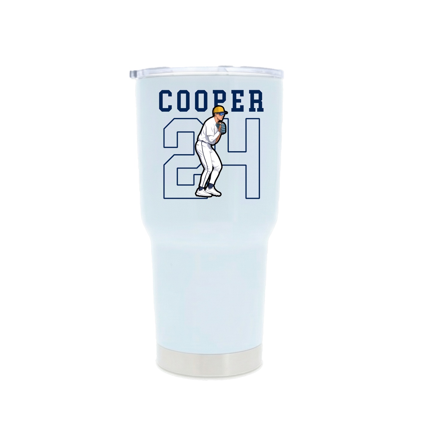 30oz Stainless Steel Tumbler — Shirsey in White