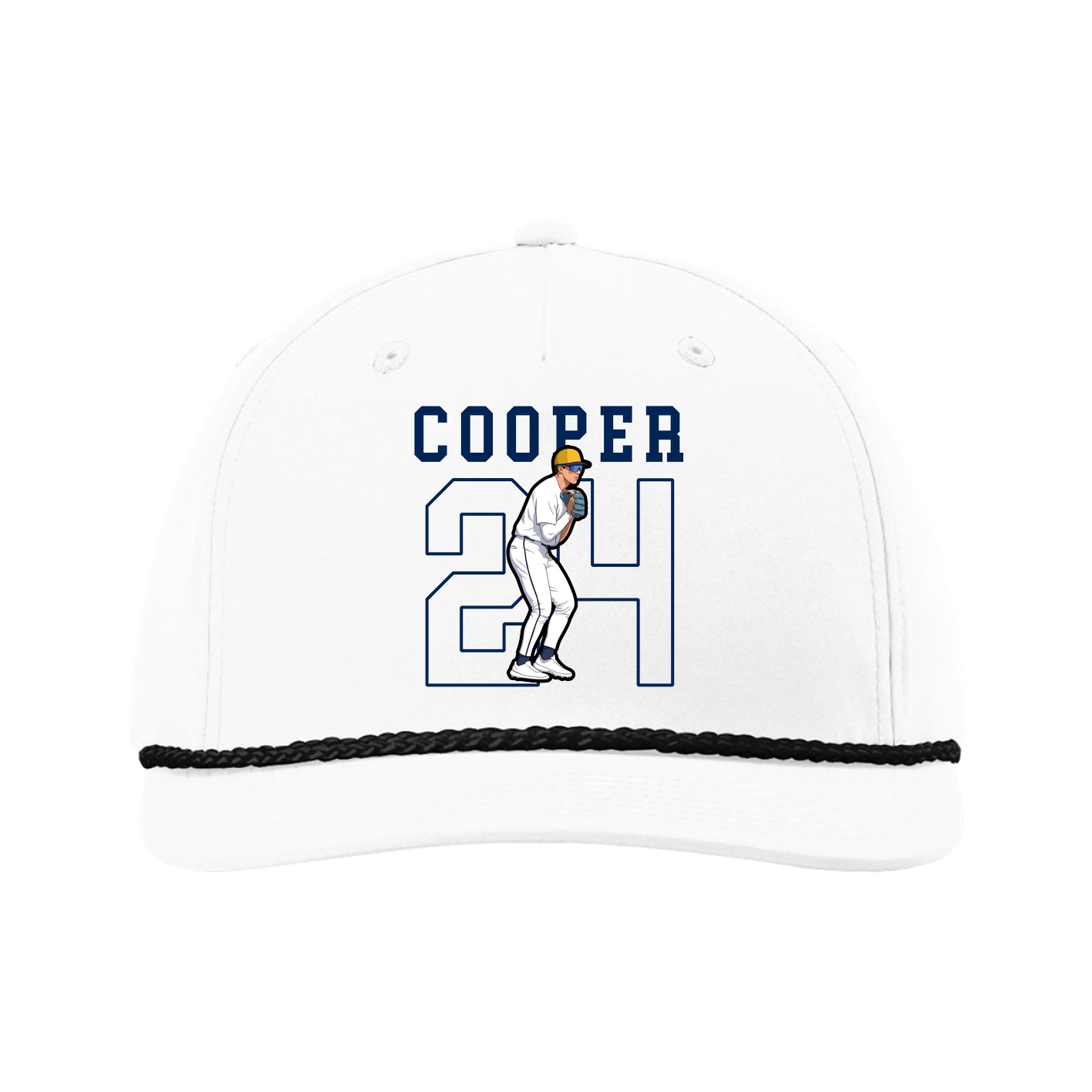 Five-Panel Classic Rope Cap — Shirsey in White