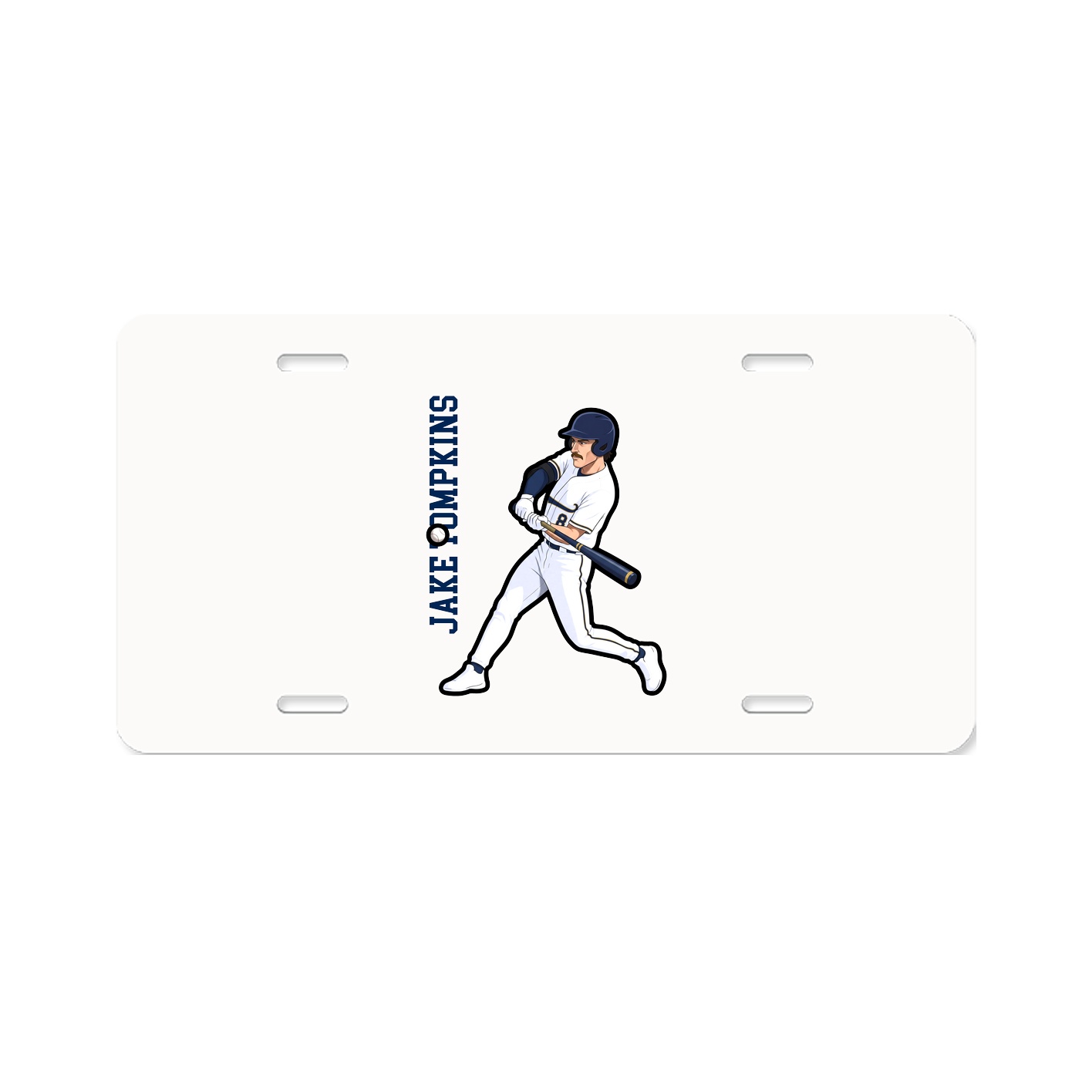 License Plate — Name Vertical in Classic