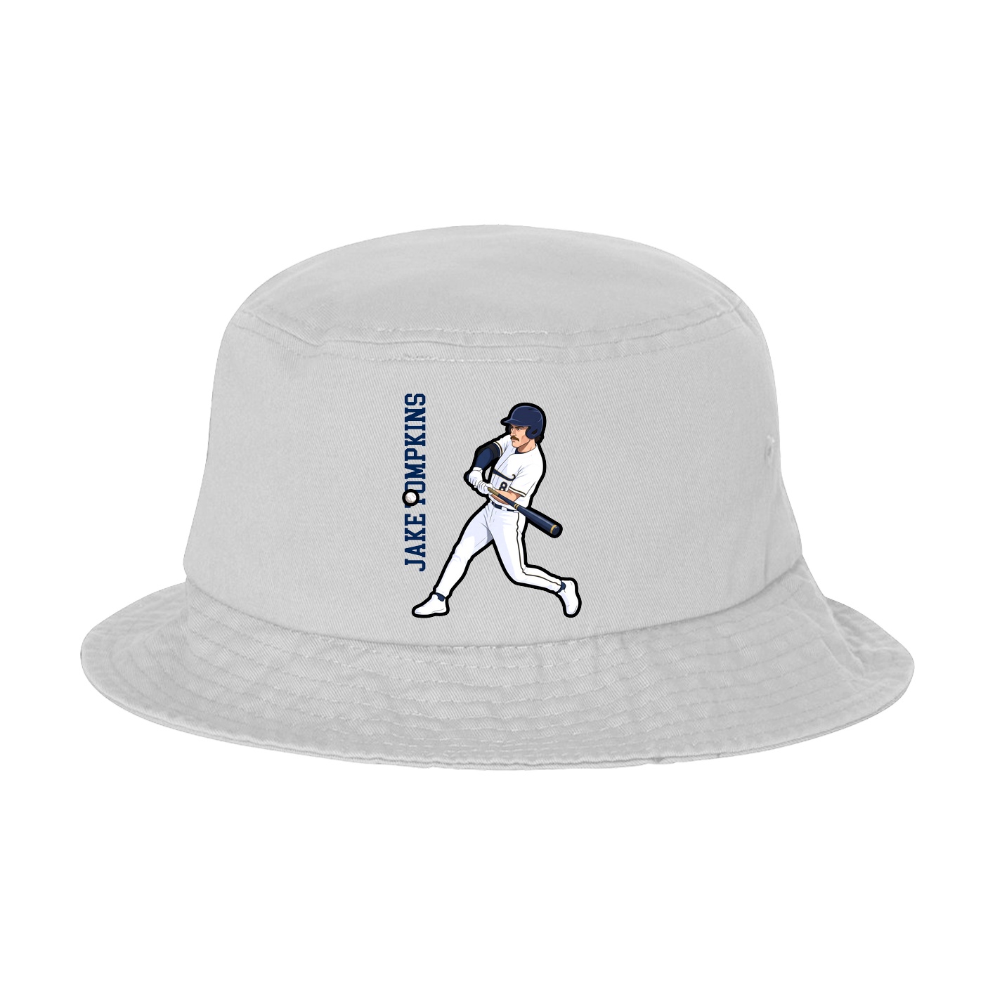 Bucket Cap — Name Vertical in White