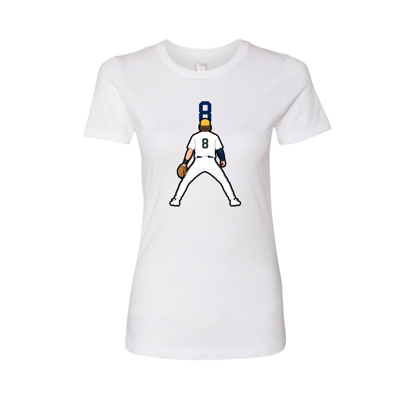 Fitted Women's Tee — Number Top in White