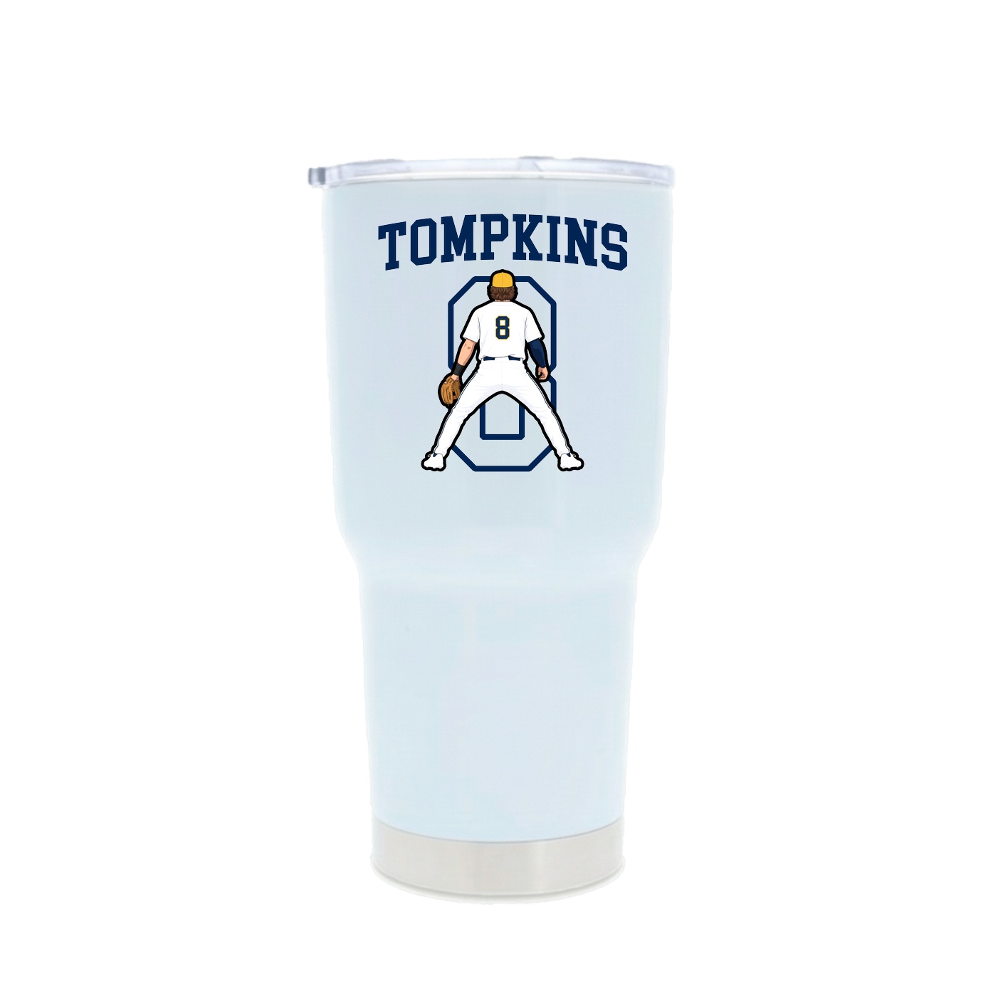 30oz Stainless Steel Tumbler — Shirsey in White
